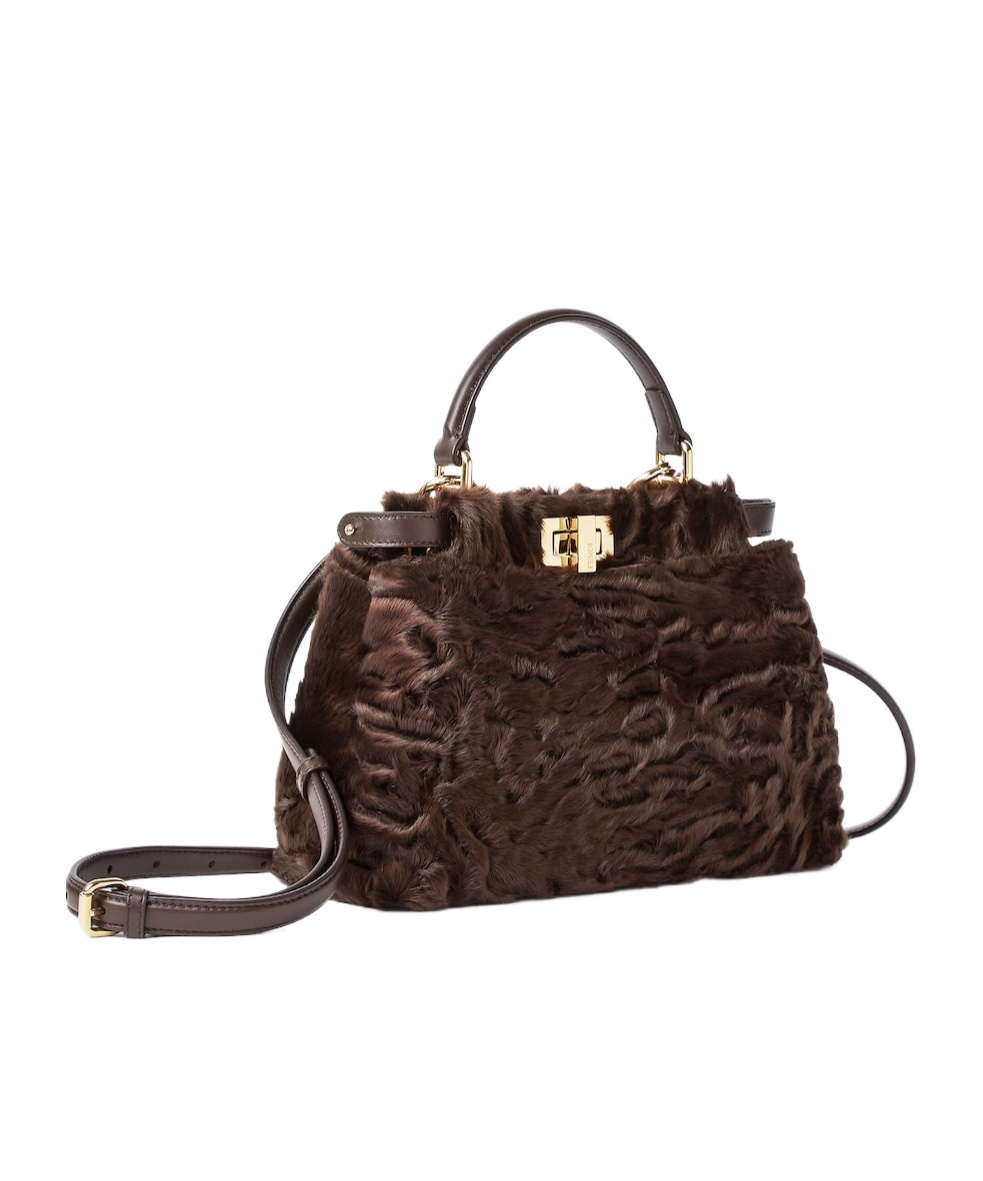 Fendi Peekaboo Shoulder Bag With Handle In Green