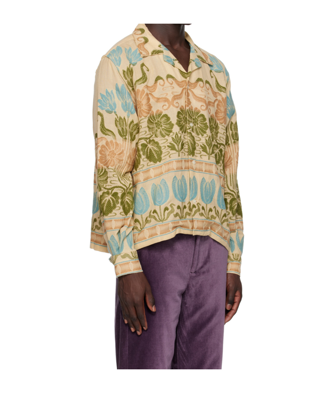 Bode Beige Tulipia Shirt In Nude