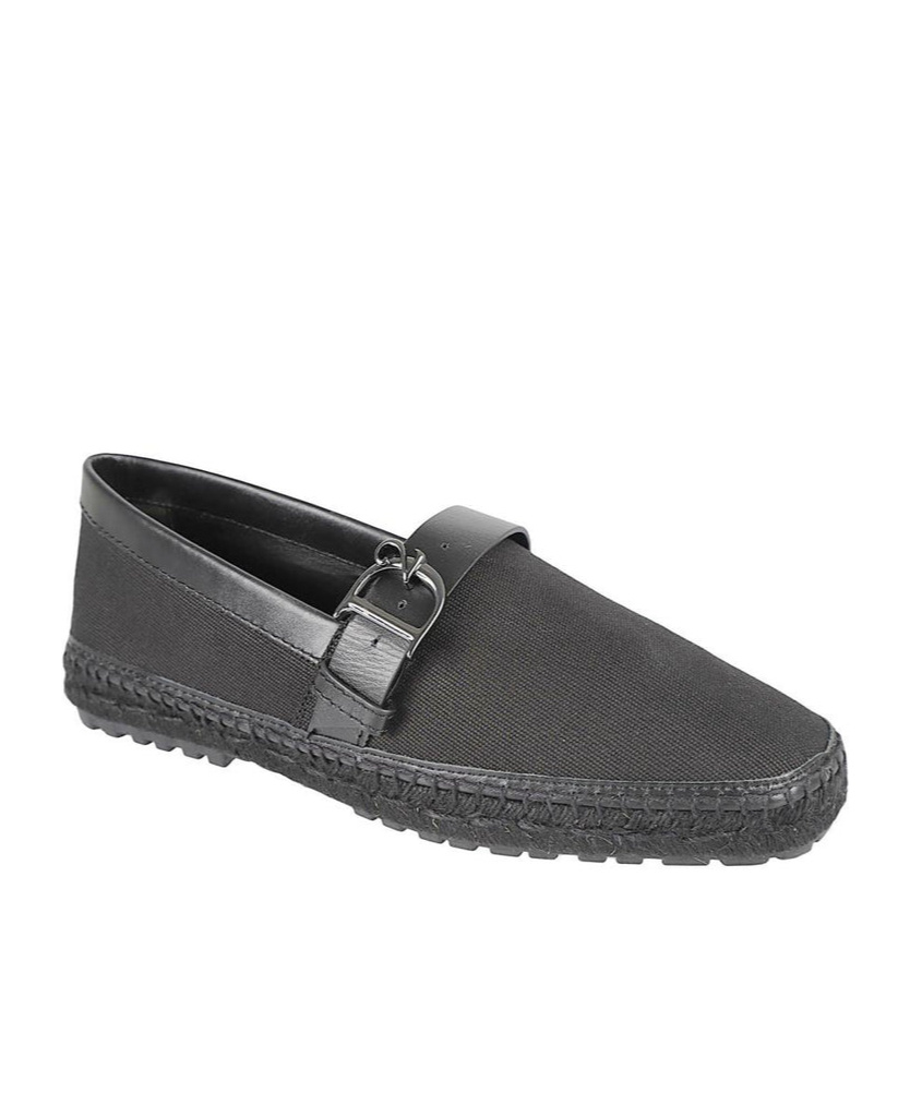 Dsquared2 Logo Plaque Statement Flat Espadrilles In Black