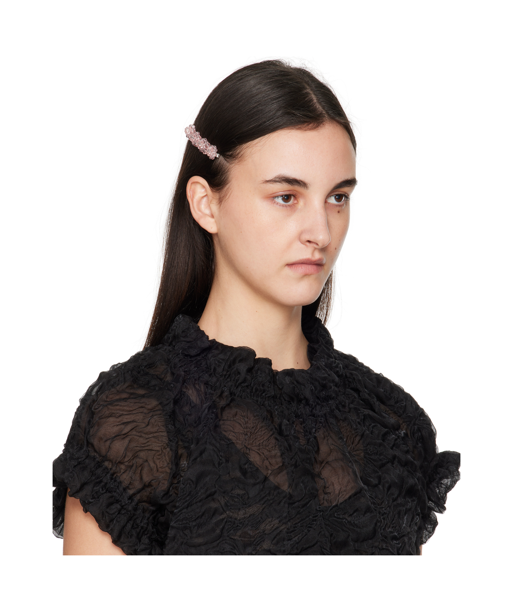 Simone Rocha Silver-tone Hair Accessory In Pink