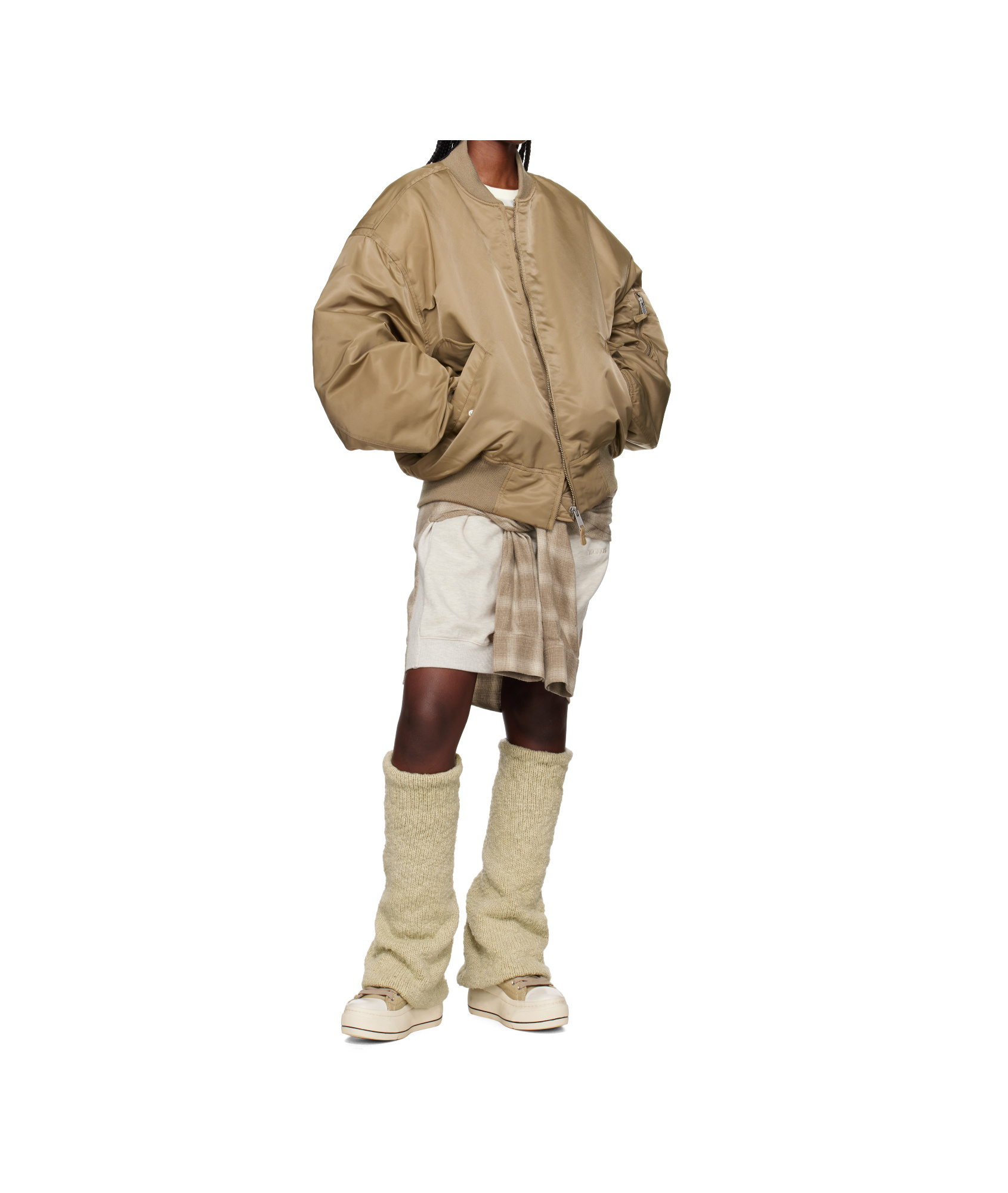 R13 Round Toe Boots In Light Khaki