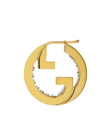 Gucci Loop Earrings In Yellow
