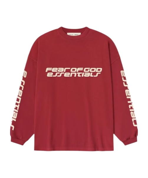 Essentials 90s Logo Long-sleeve T-shirt In Red