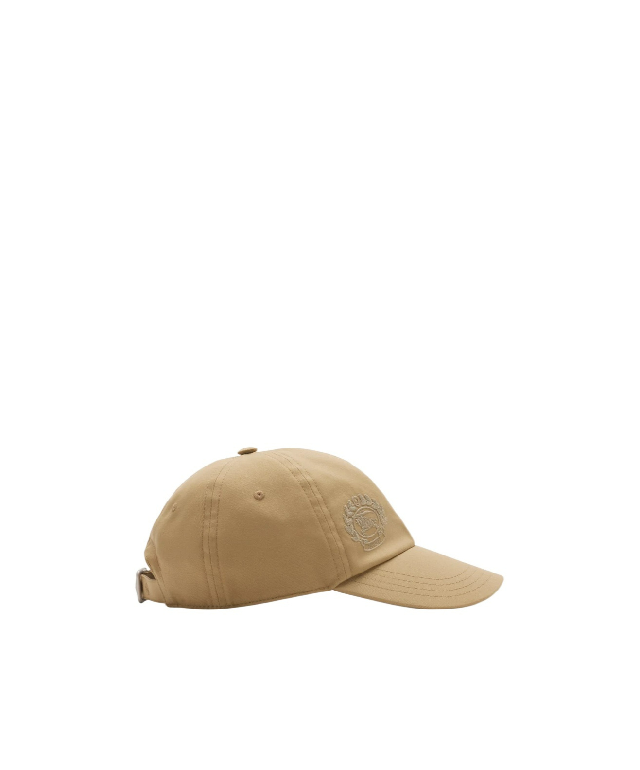 Burberry Beige Ekd Cotton Blend Baseball Cap In Nude