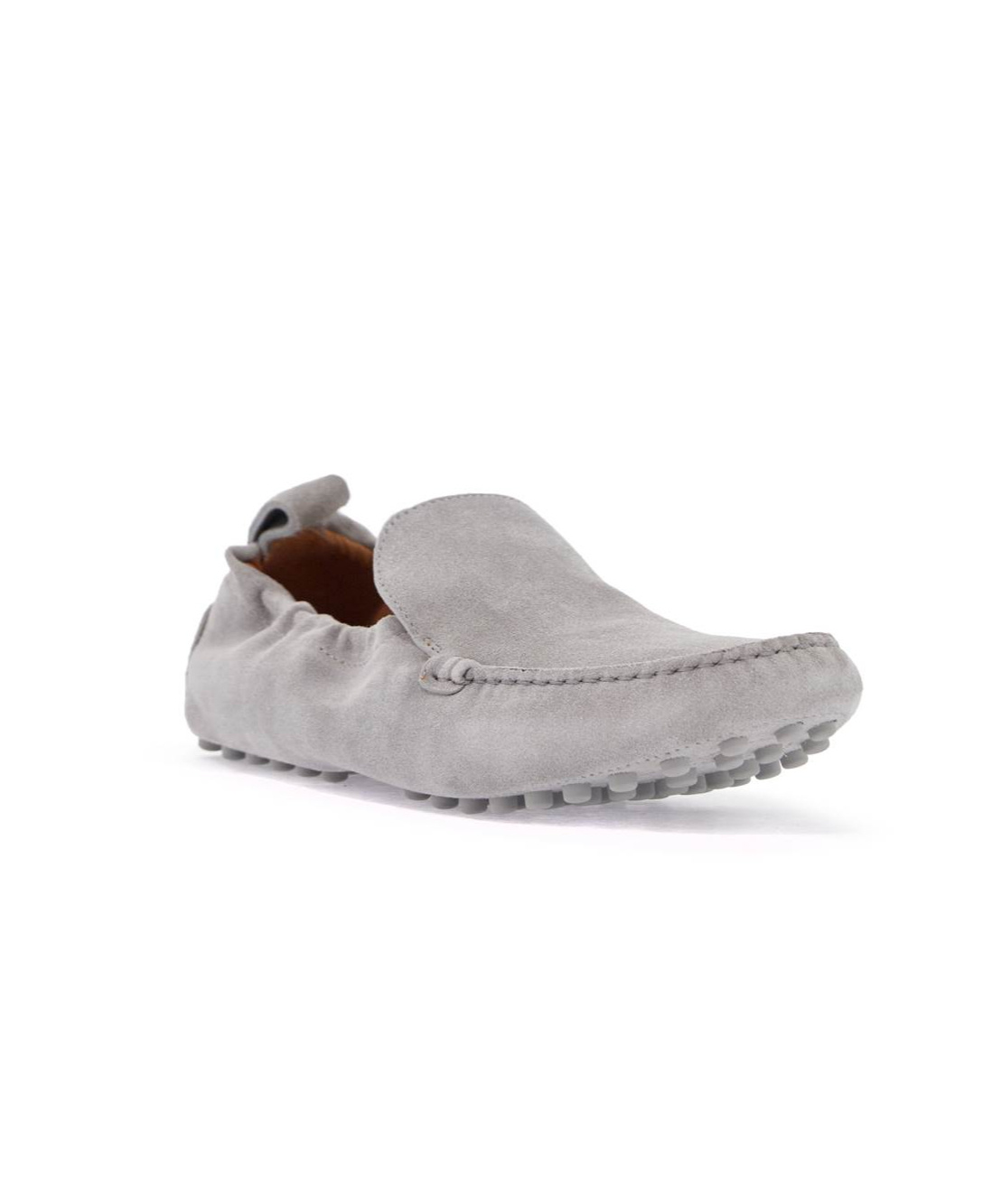 Tod's Light Gray Calfskin Women's Loafers In Gray