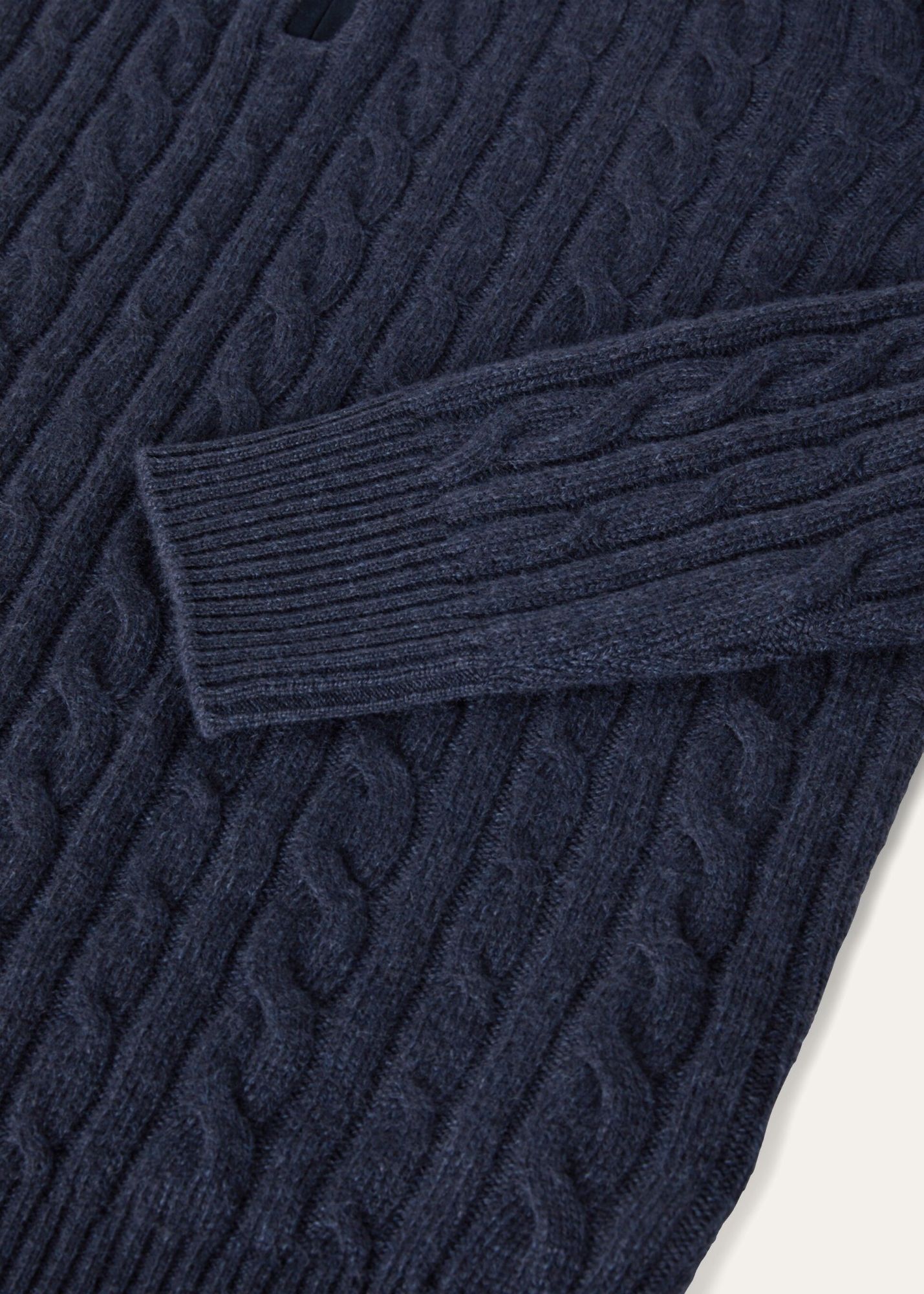 Loro Piana Cashmere Cable Knit Sweater In Black