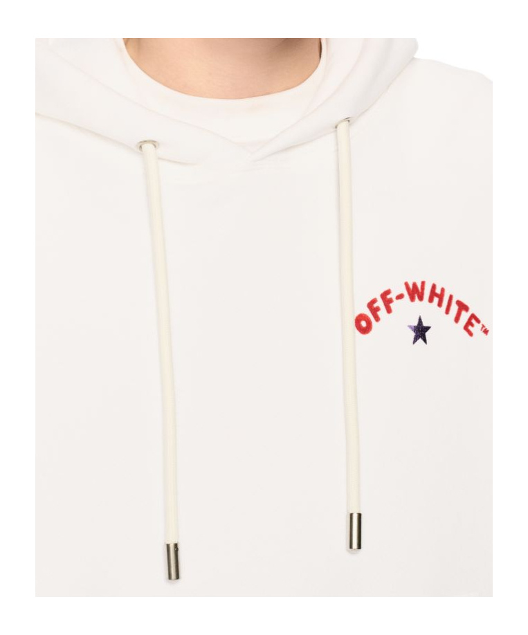 Off-white Star Arrow Hoodie In White