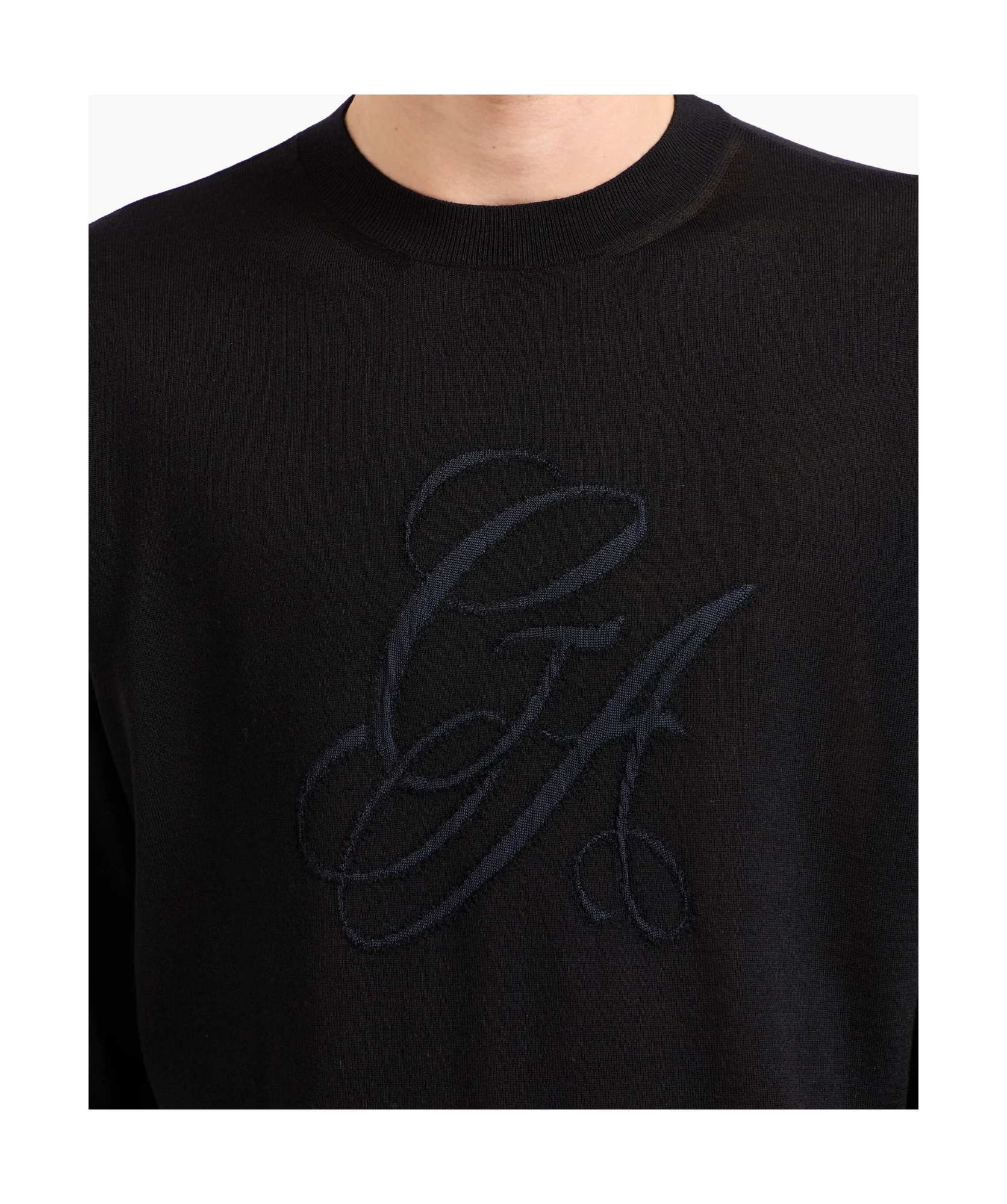 Giorgio Armani Virgin-wool Jumper In Black