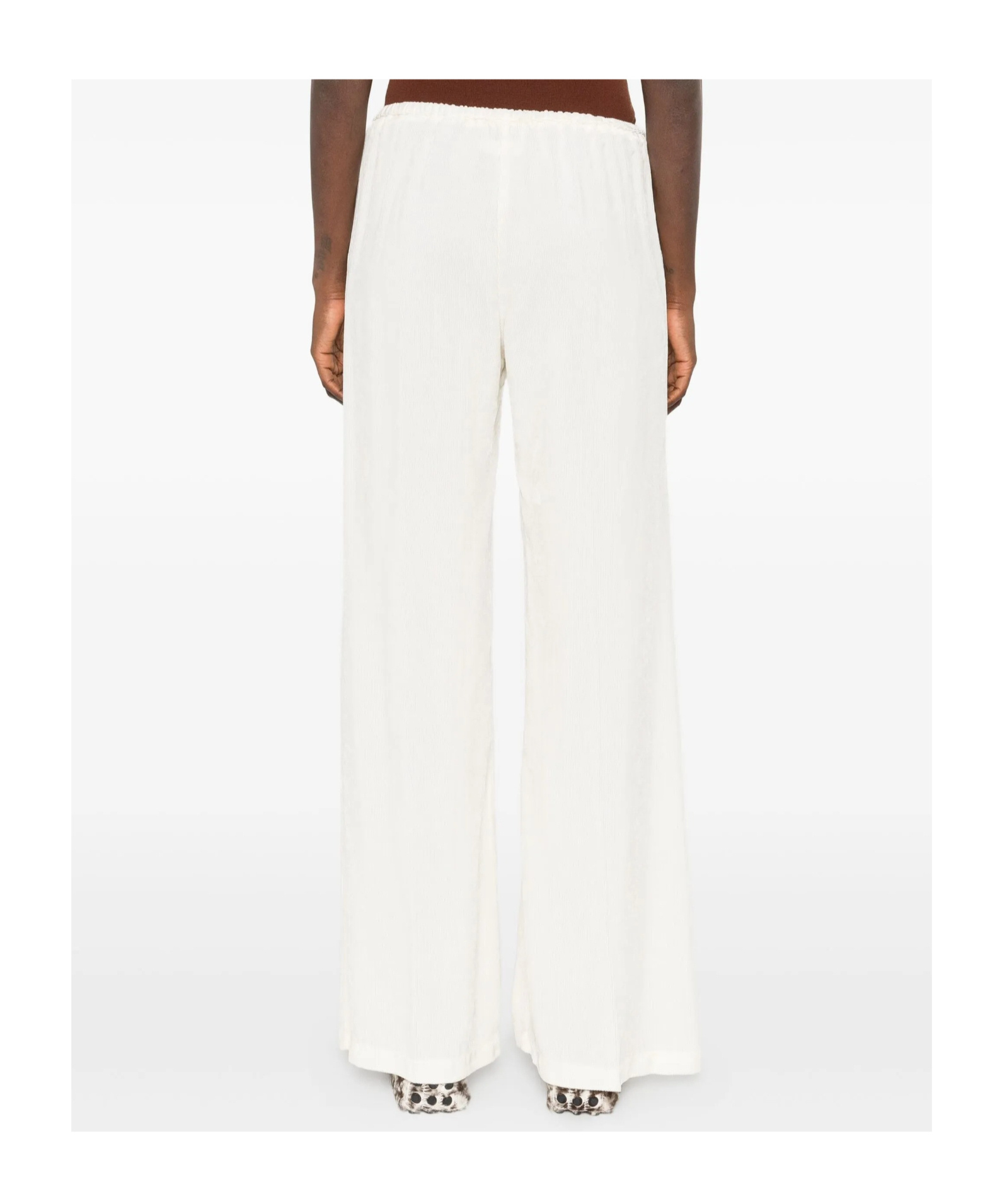 Forte Forte Wide-leg Casual Pants In White