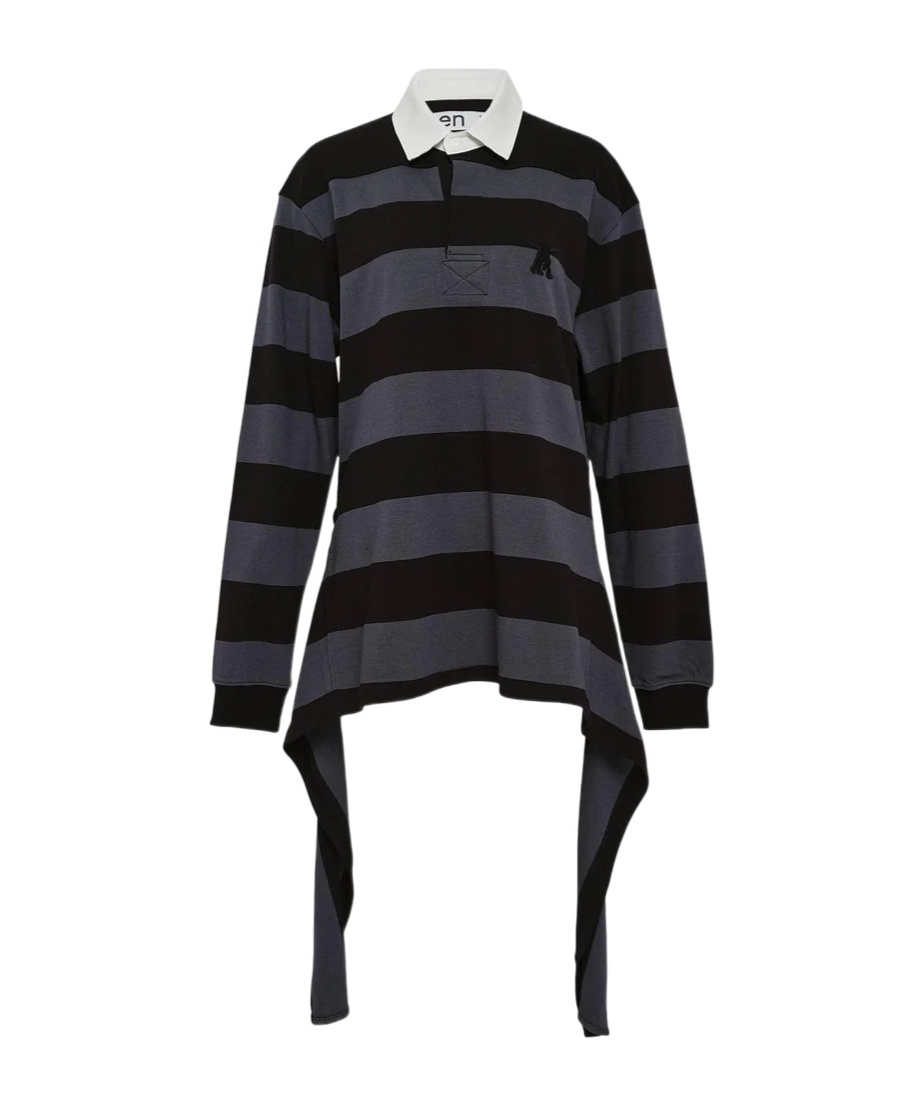 Open Yy Striped Rugby Polo Shirt In Multi