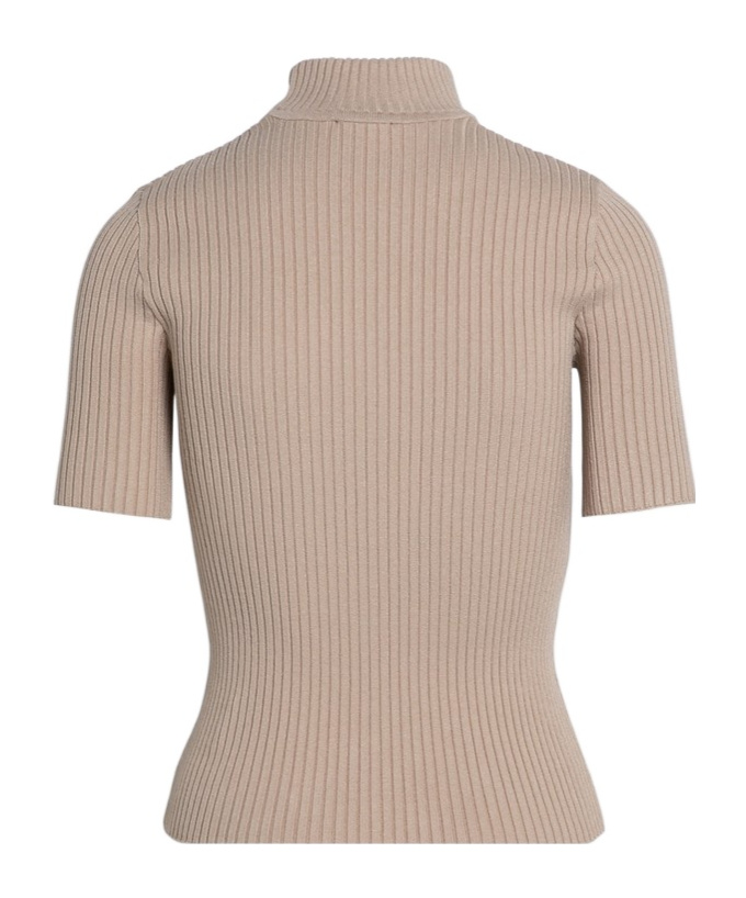 Shop Courrèges Reedition Ribbed T-shirt In Nude