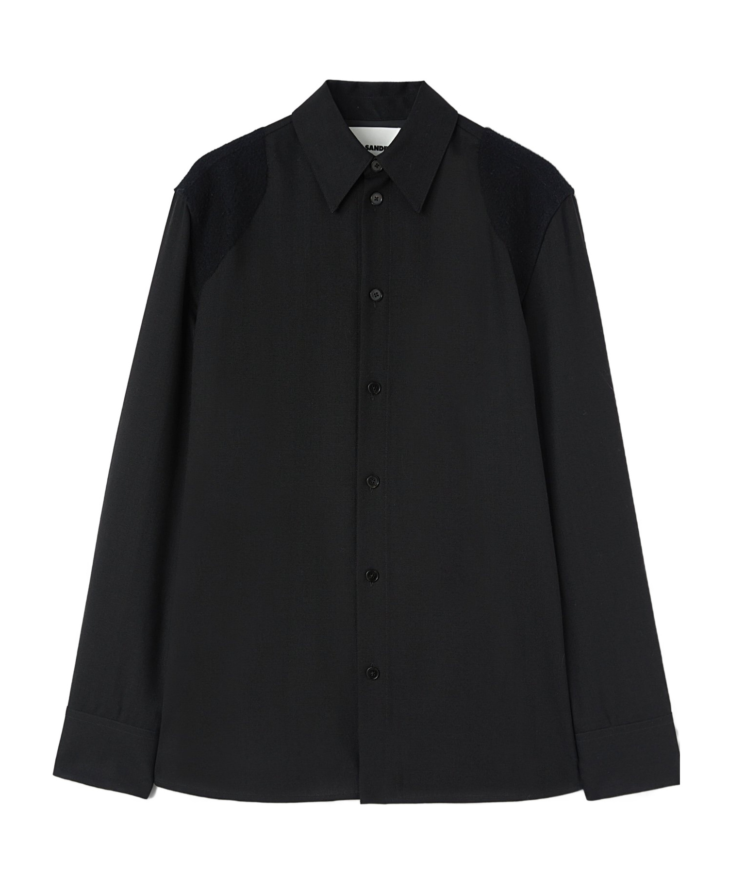 Jil Sander Virgin-wool Shirt In Black