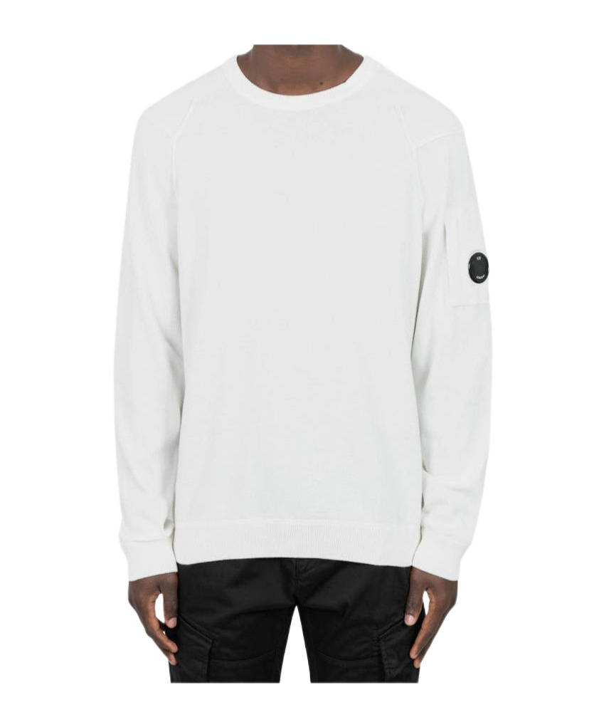 C.p. Company Logo Sweatshirt In White