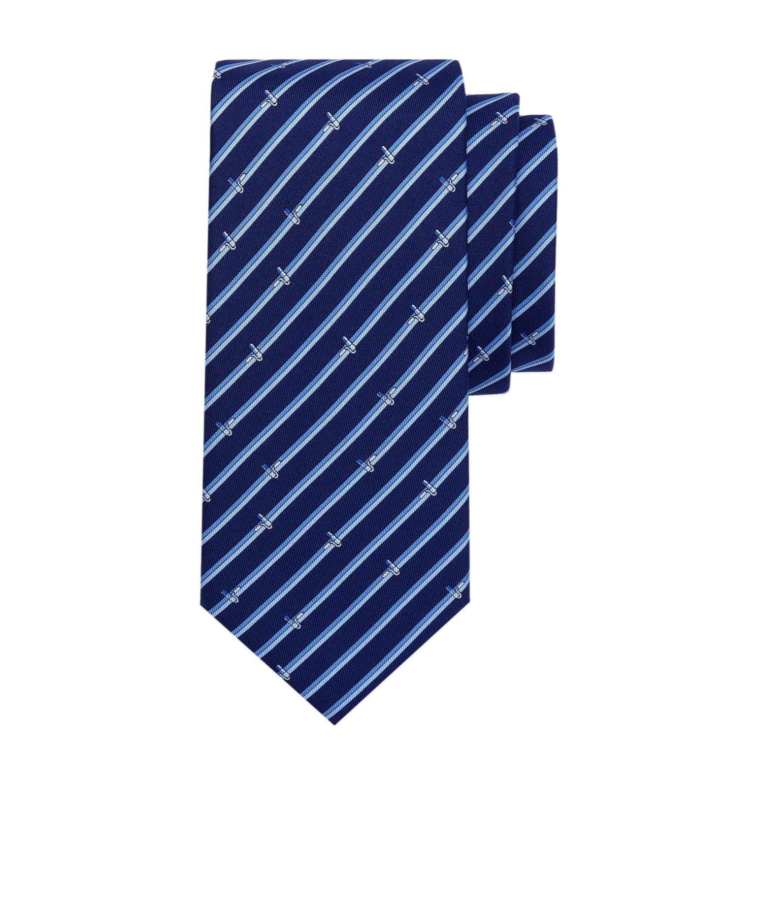Ferragamo Printed Tie In Blue