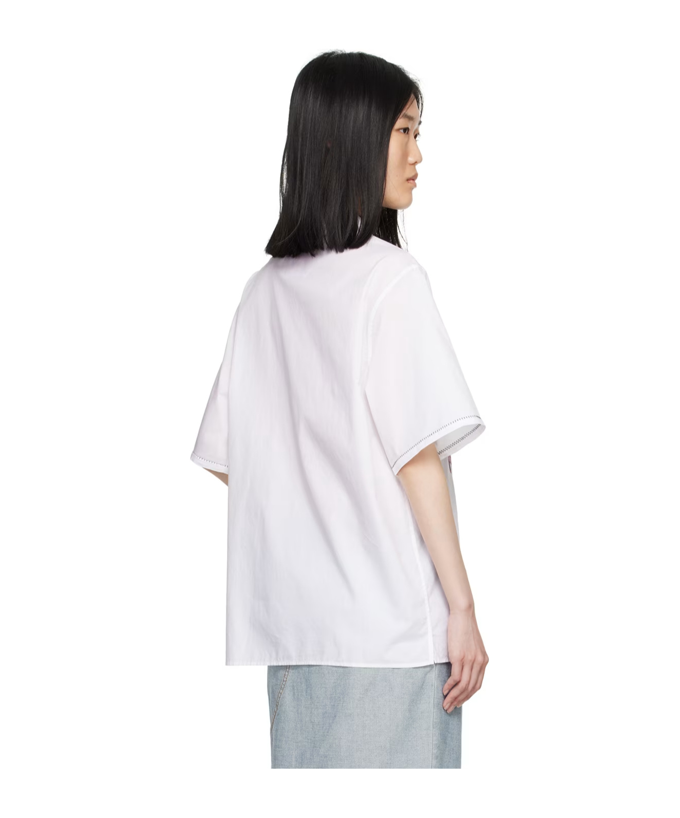 Marni Funky Flowersd Short-sleeved Shirt In White