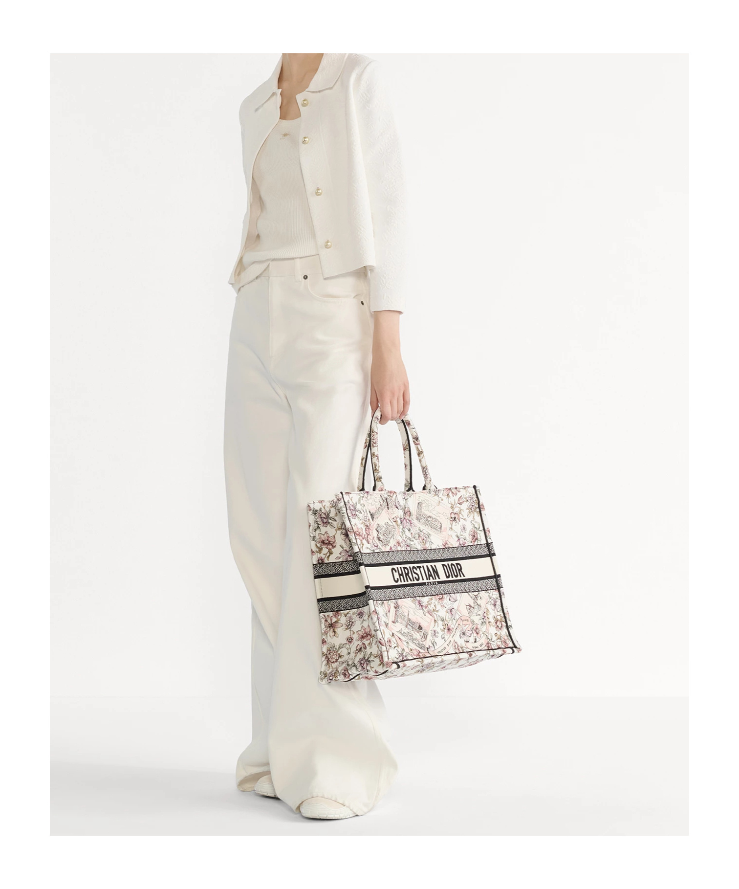 Dior Book Tote Shoulder Bag In Multi