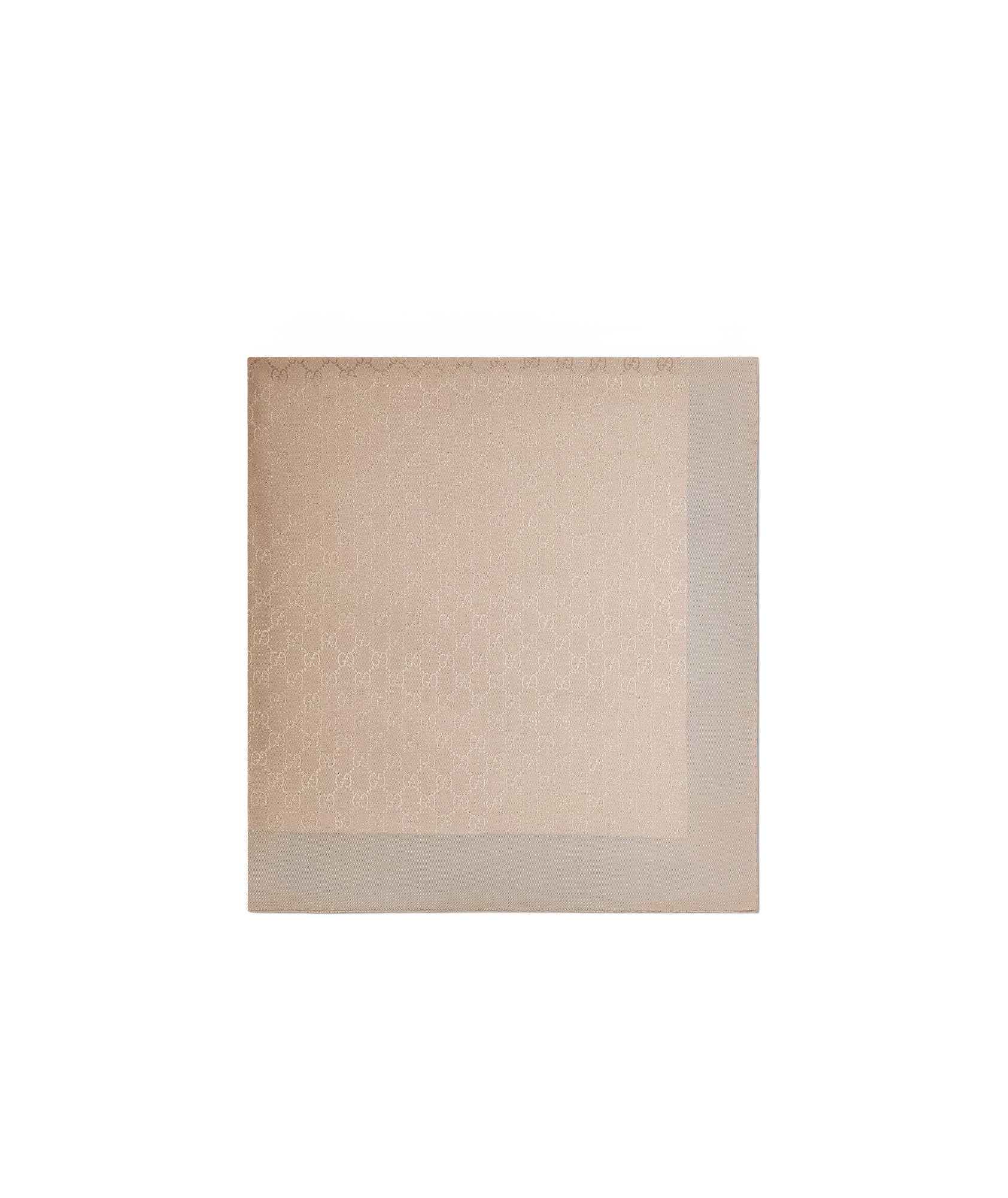 Gucci Printed Silk Twill Carré In Brown