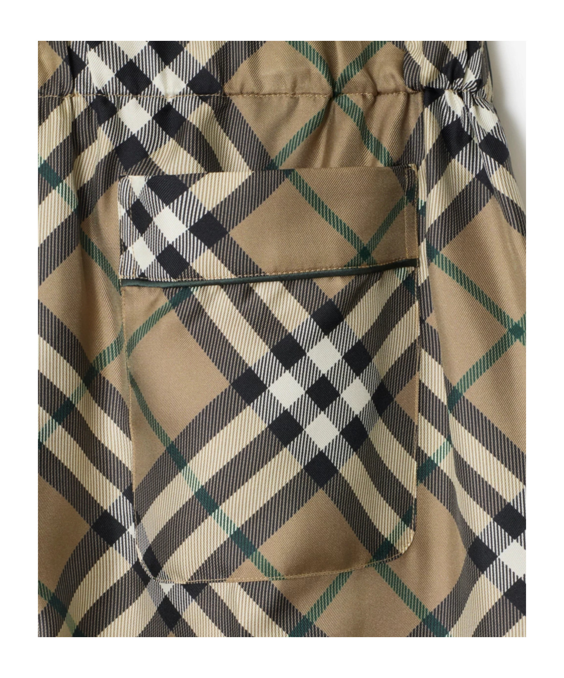 Burberry Check Silk Pyjama Trousers In Brown