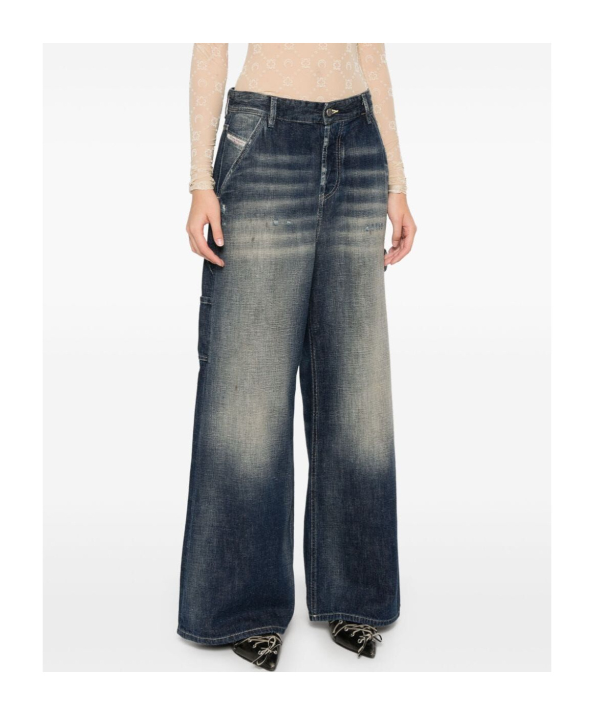 Diesel Belt-loop Jeans In Black