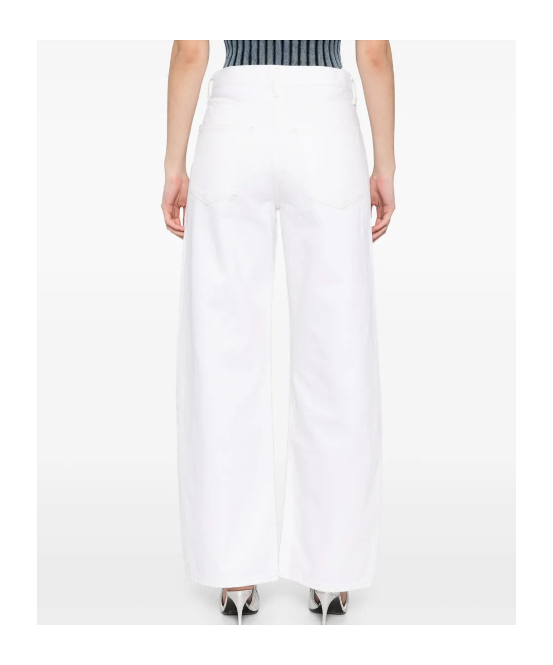 Agolde Low Slung Baggy Jeans In White