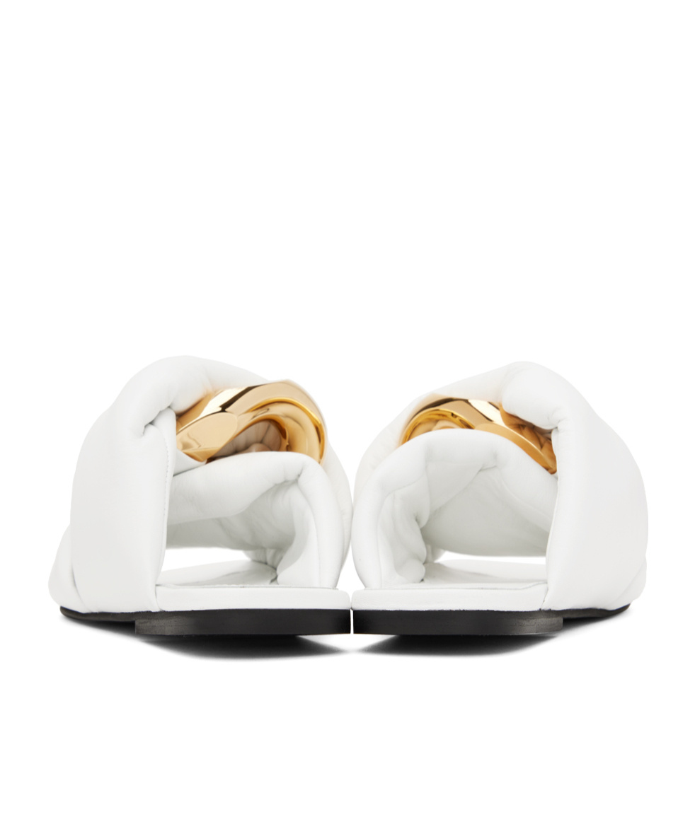 Jw Anderson Chain Twist Flip Flops In White