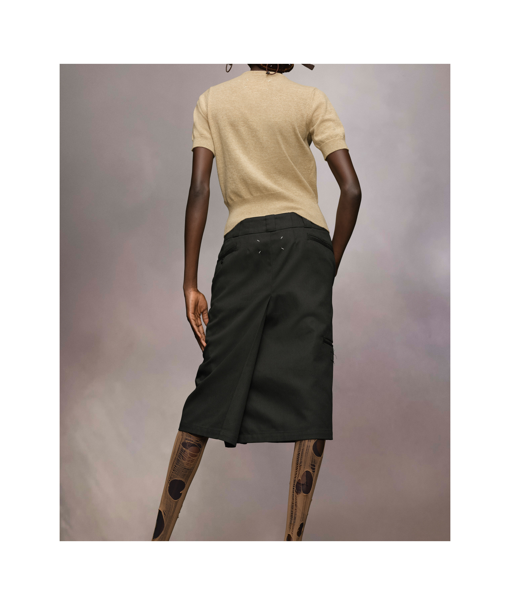 Maison Margiela Crew-neck Virgin Wool Jumper In Nude