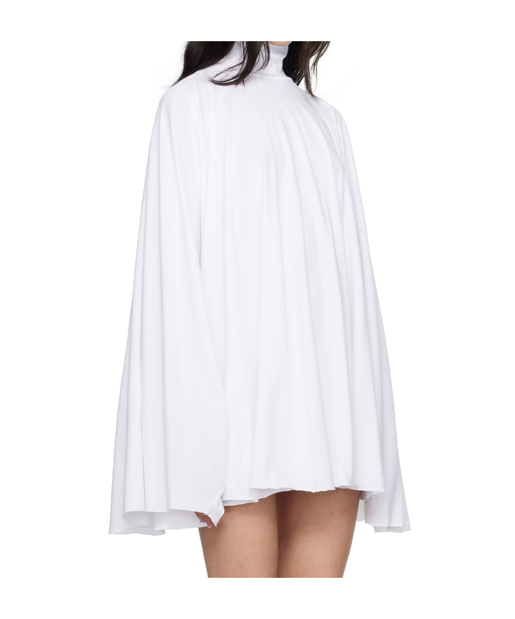 Mm6 Maison Margiela White Basic Jersey Minidress In White