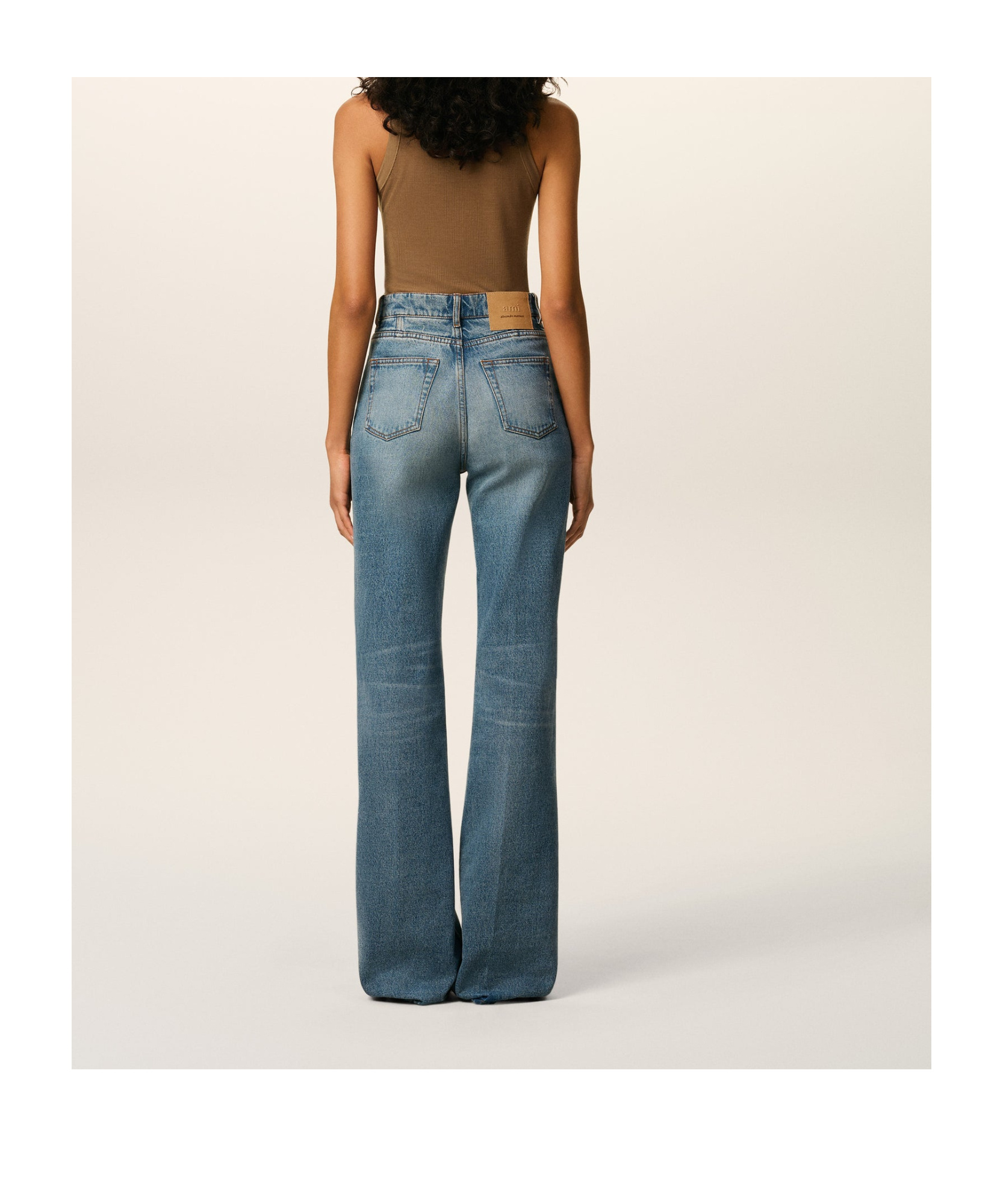 Ami Alexandre Mattiussi Button Placket Knit Vest In Brown