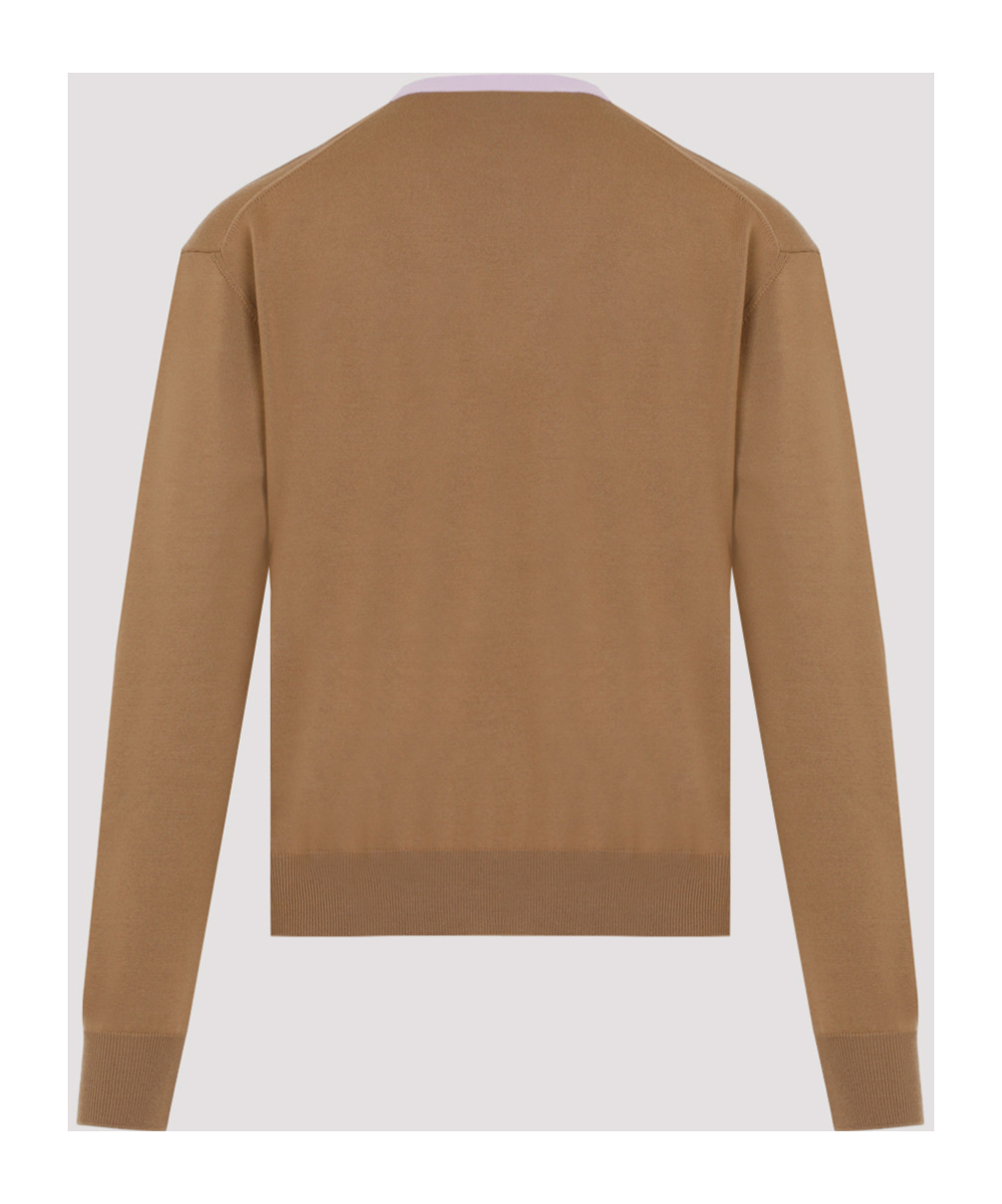 Jil Sander Layered V-neck Jumper In Brown