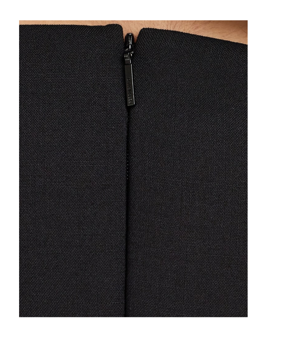 Ferragamo Corseted Dress With Gathered Neckline In Black