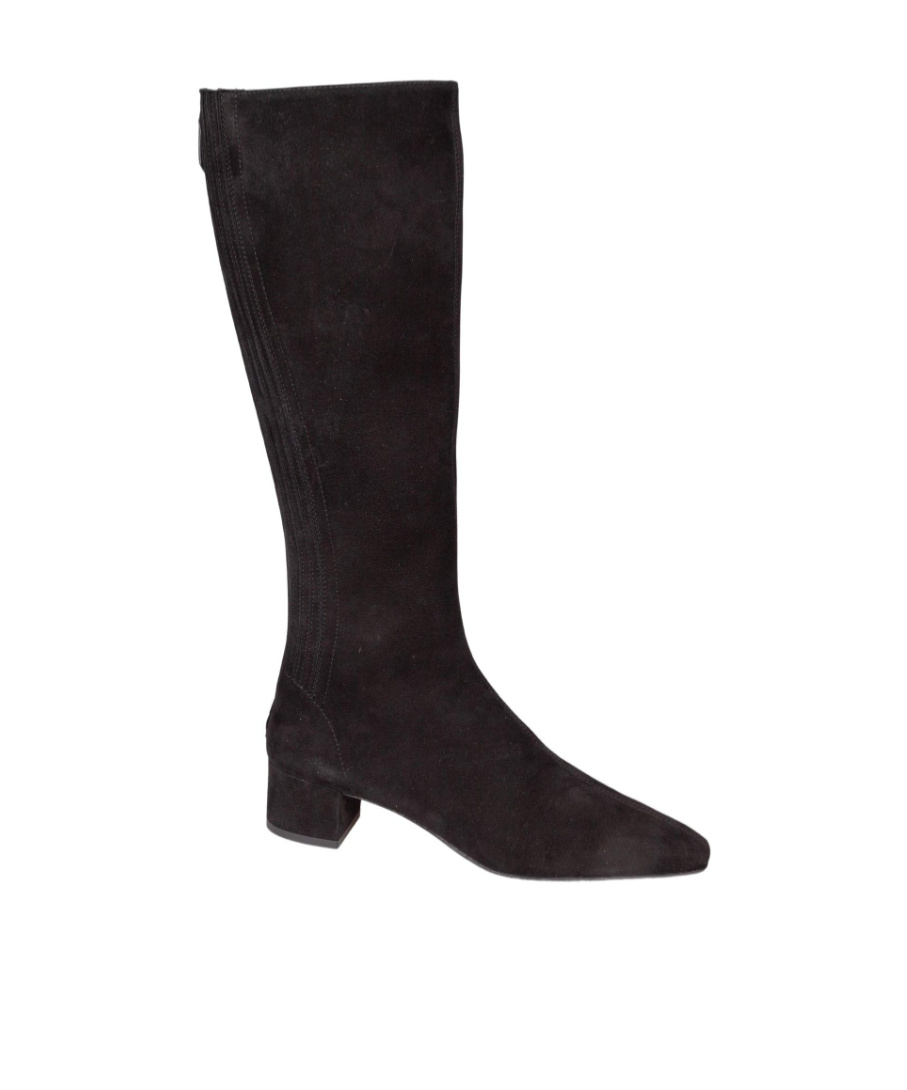 Aquazzura Saint Honore 35 Boile In Suede Black Color In Black
