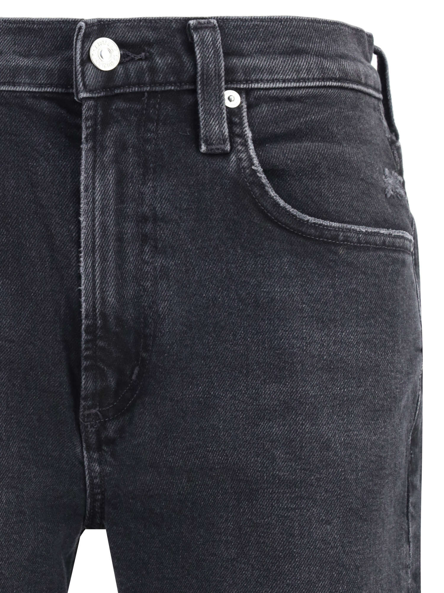 Citizen Of Humanity Blue Cotton Straight-leg Jeans In Black