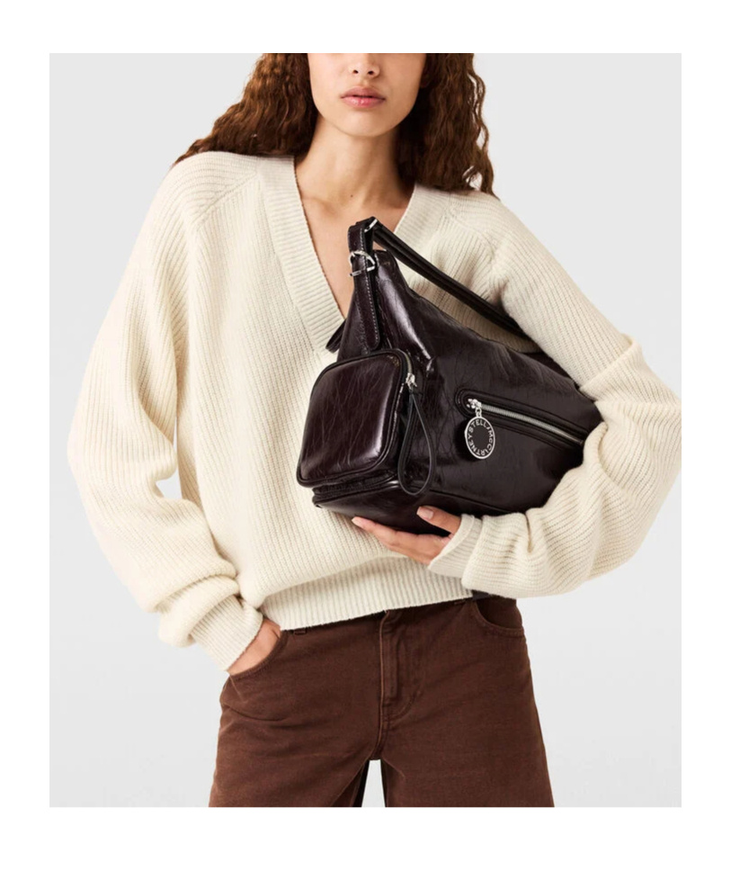 Stella Mccartney Dartmoor Shoulder Bag In Burgundy