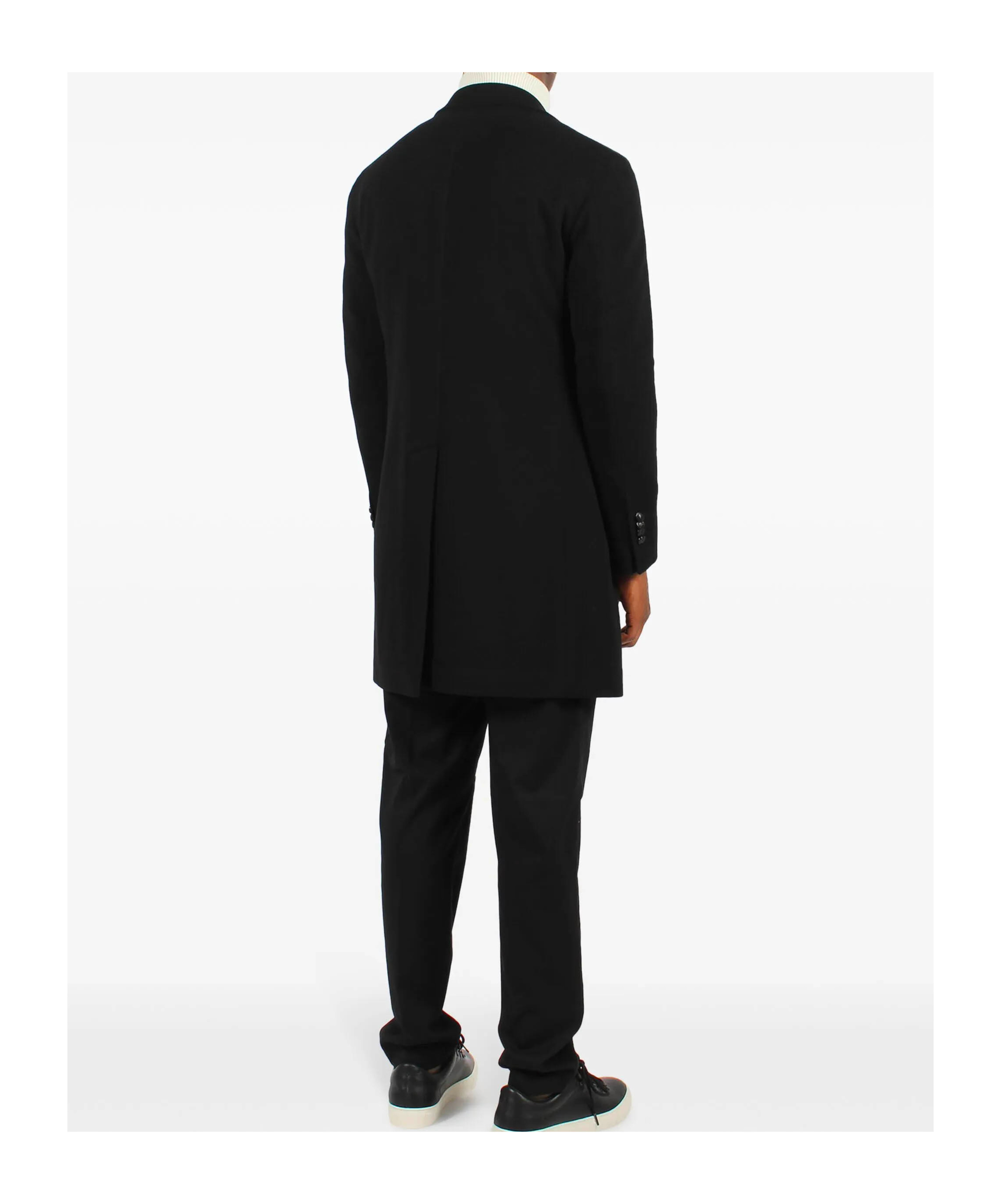 Tagliatore Tailored Single-breasted Coat Featuring Pockets In Black