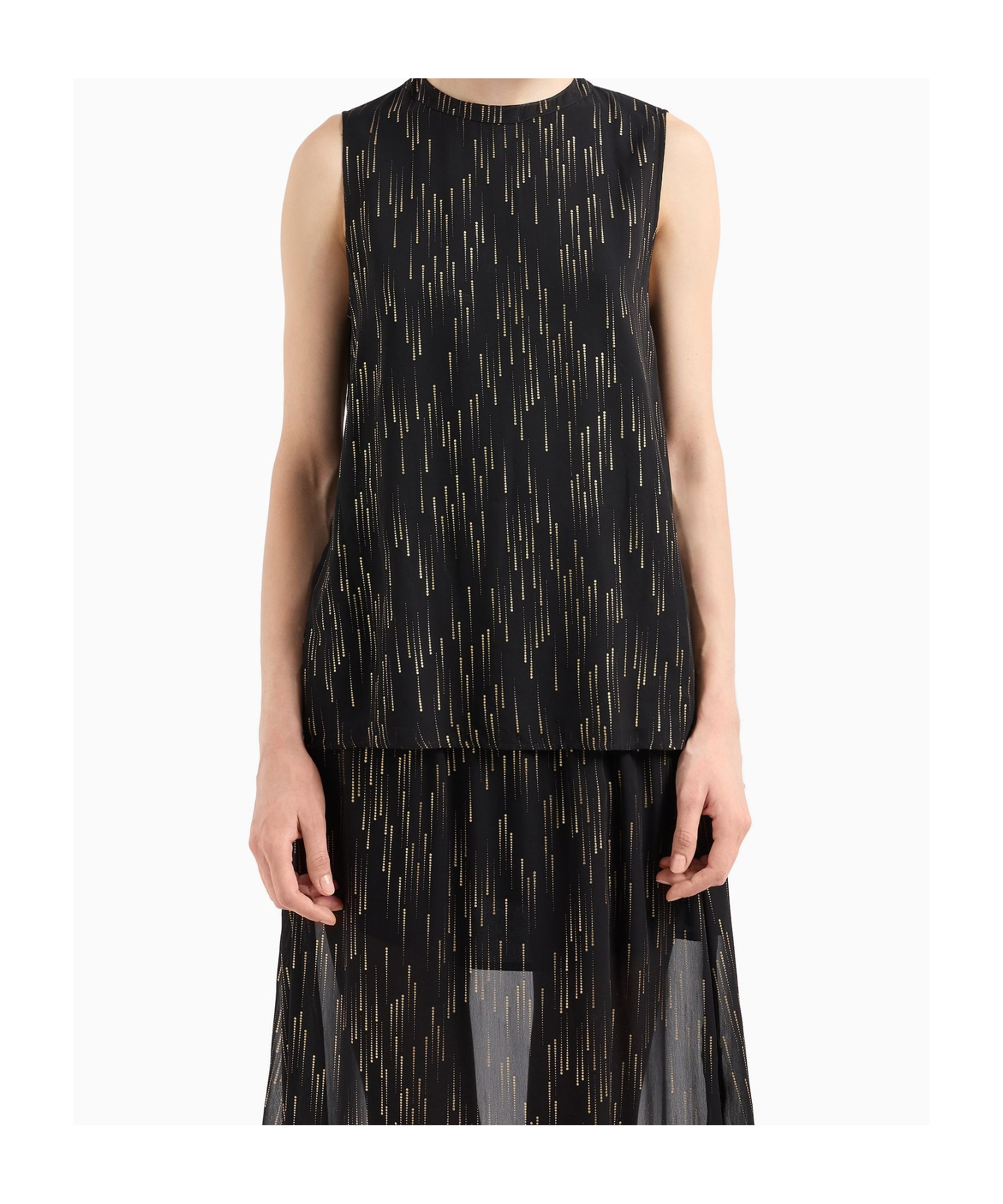 Armani Exchange Sleeveless Vest In Black