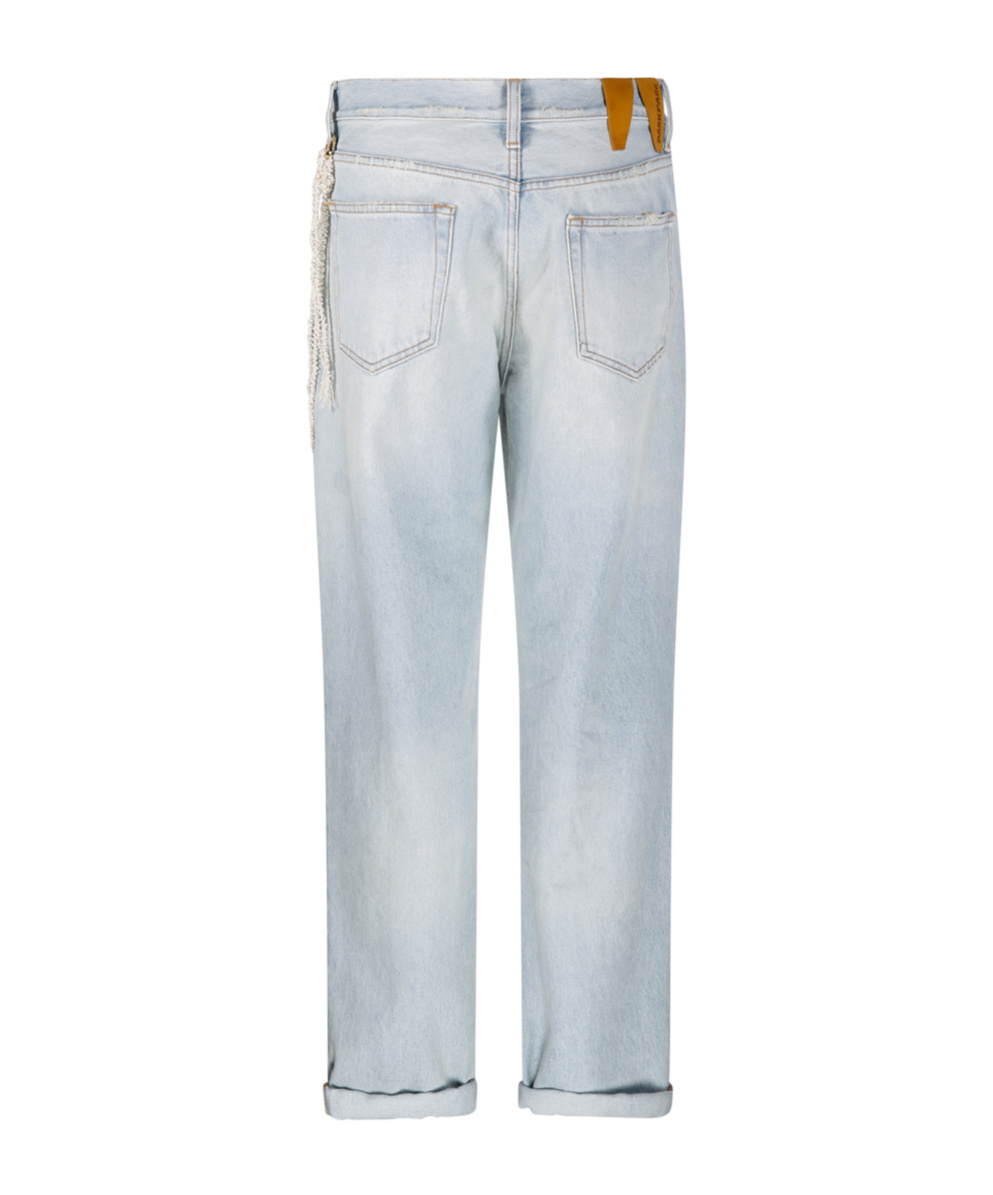 Darkpark Denim Trousers With Belt Loops In Gray