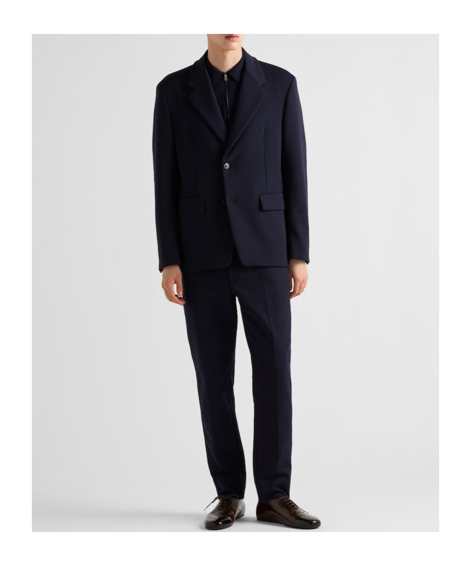 Prada Men's Stretch Wool Blazer In Blue