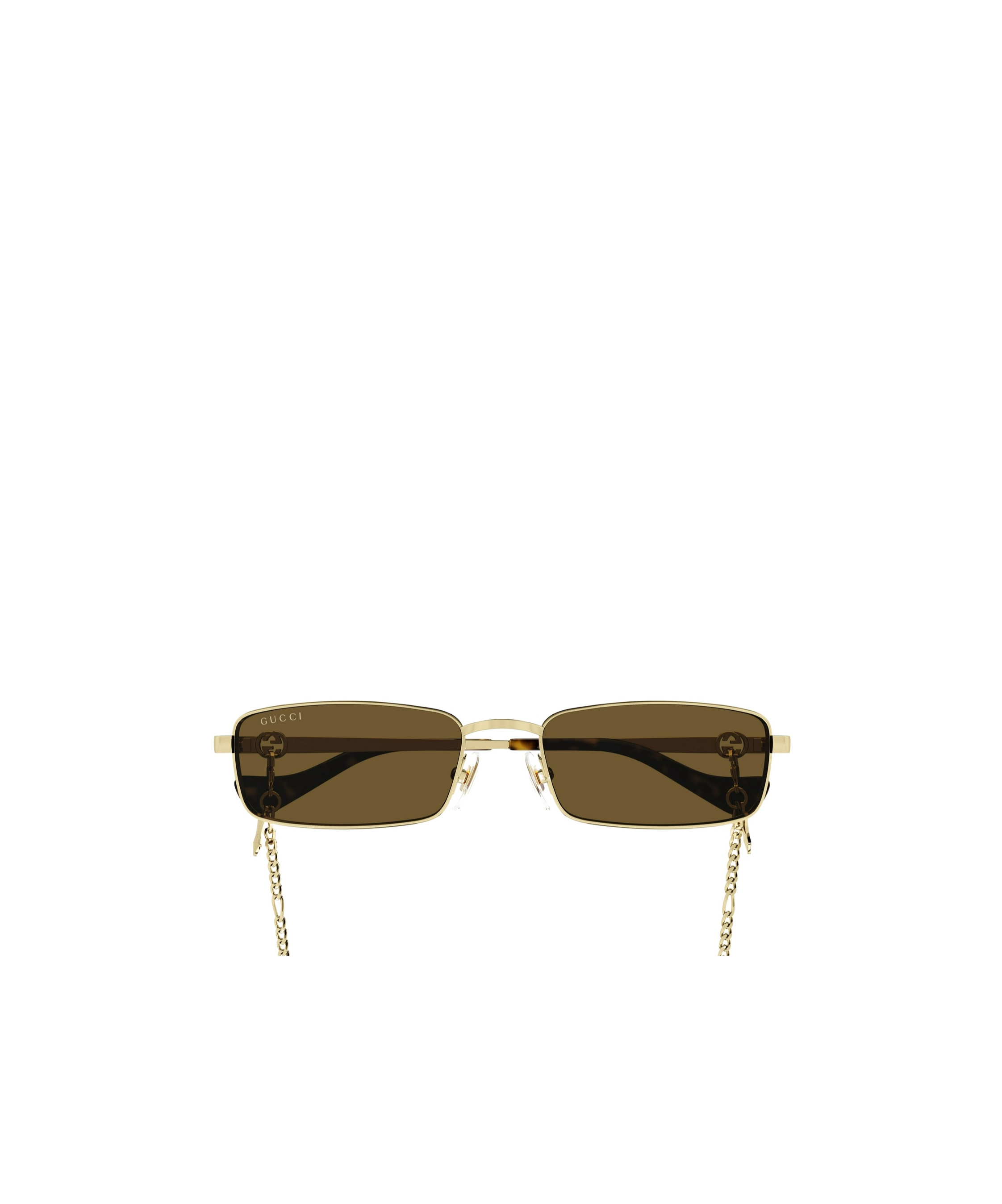 Gucci Rectangle-frame Sunglasses In Green