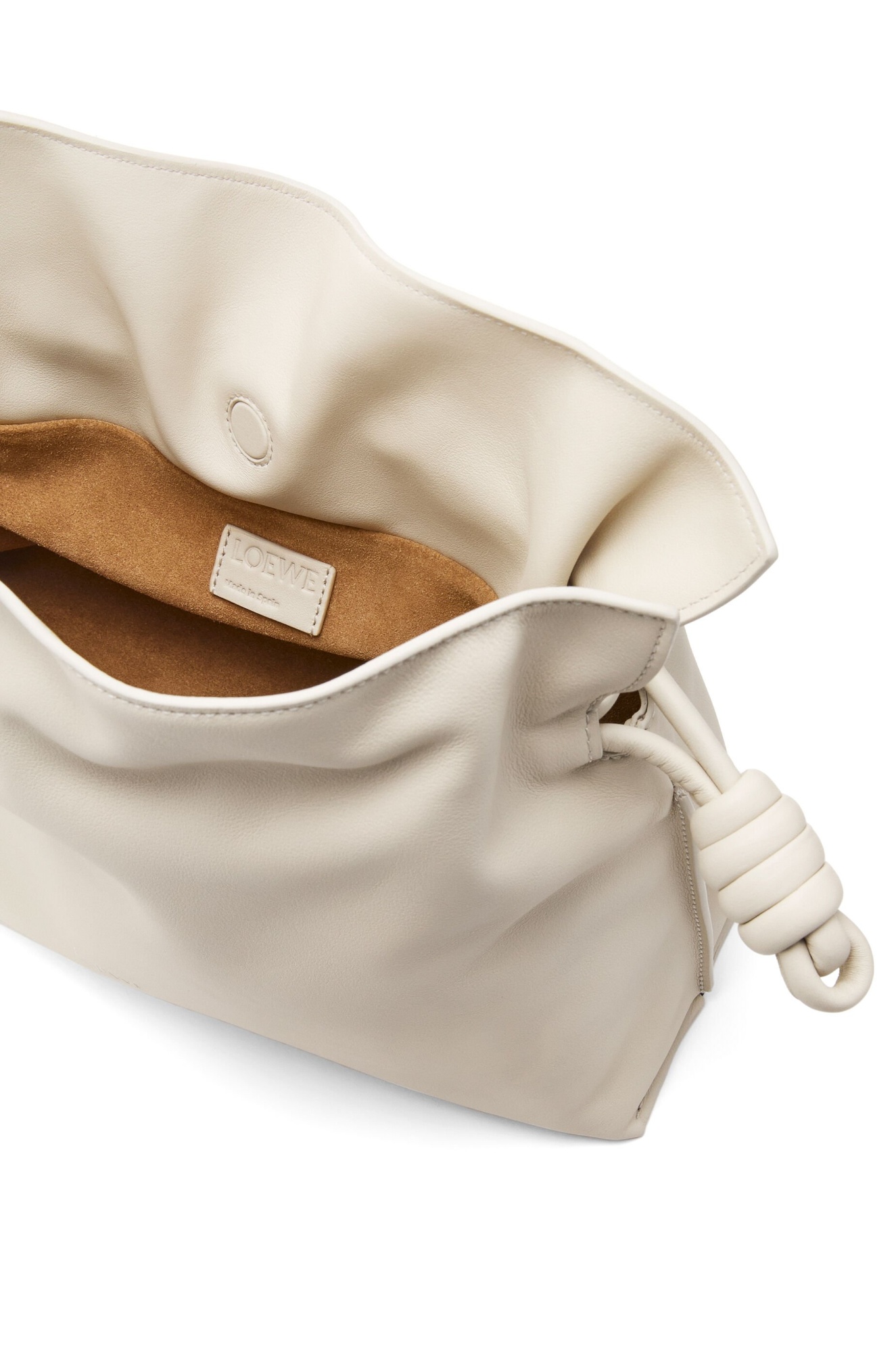 Loewe Flamenco Drawstring Clutch Bag In Nude