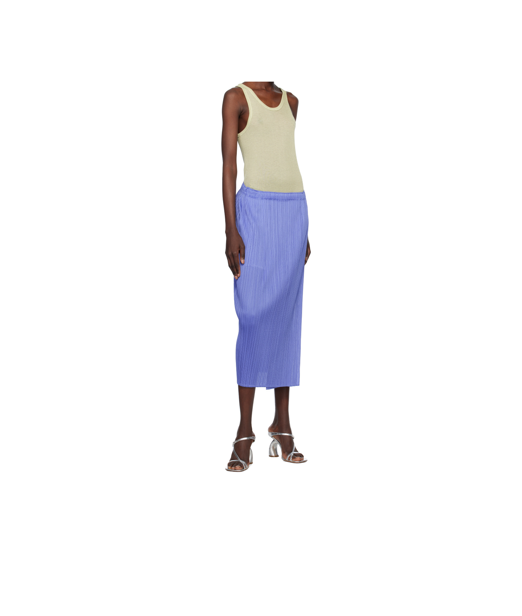 Issey Miyake Blue Monthly Colors March Midi Skirt In Blue