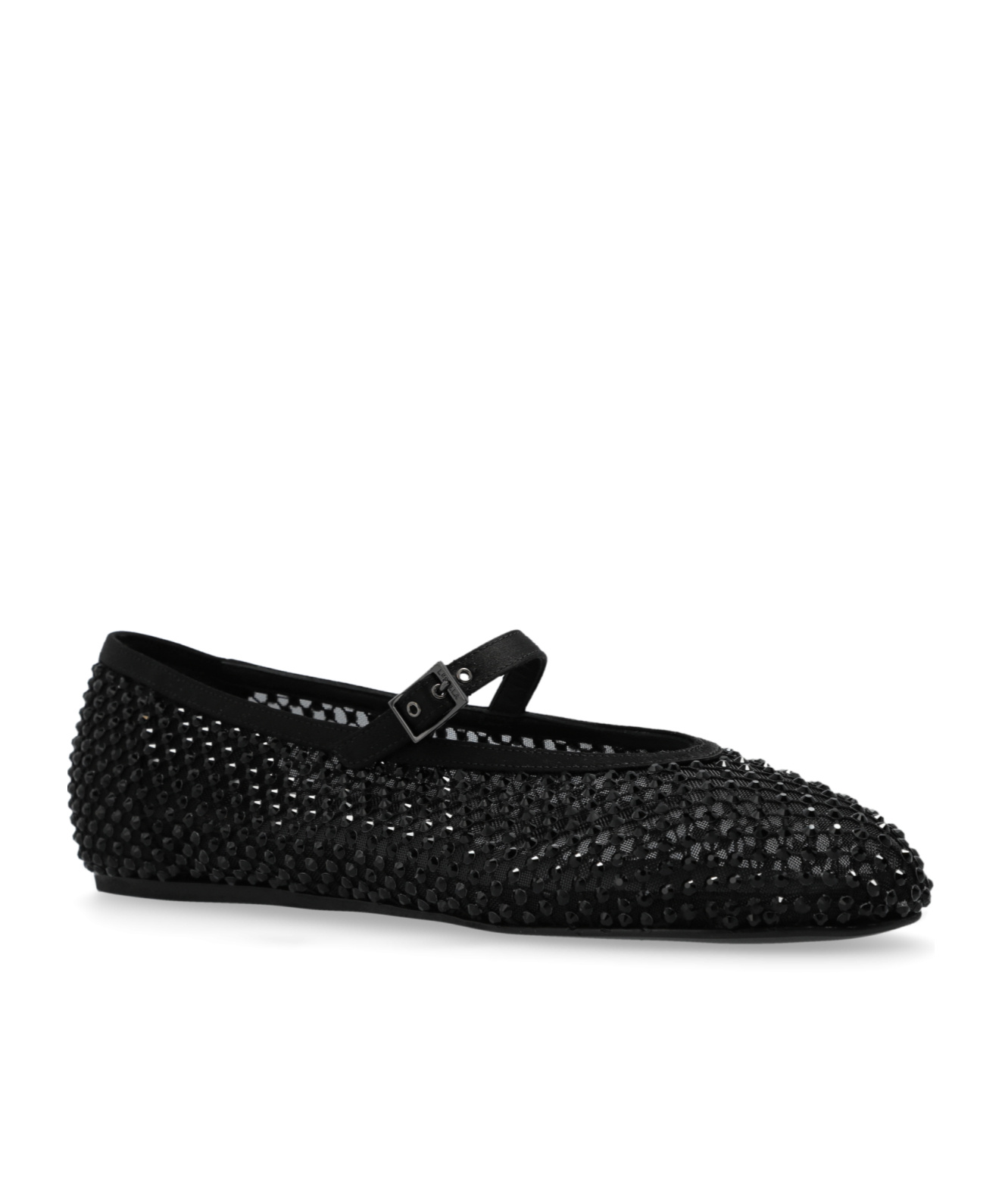 Le Silla 'gilda' Round Toe Embellished Ballet Flats In Black