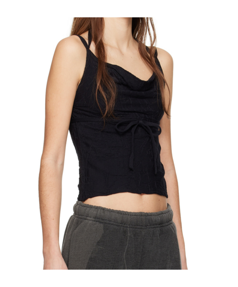 Serapis Black Strap Camisole In Black