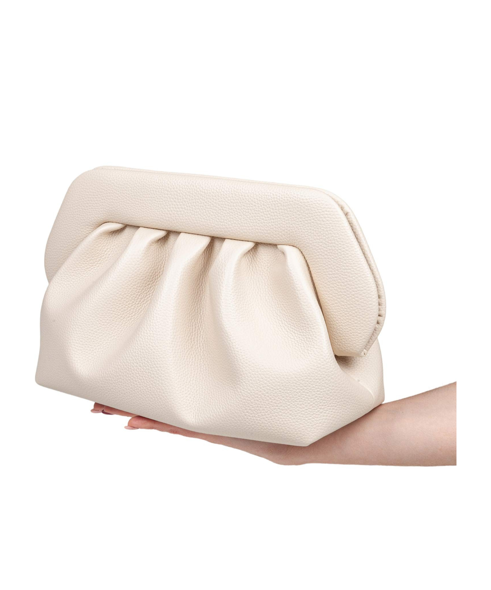 Themoirè Tasche Ruched Crossbody Bag In Nude