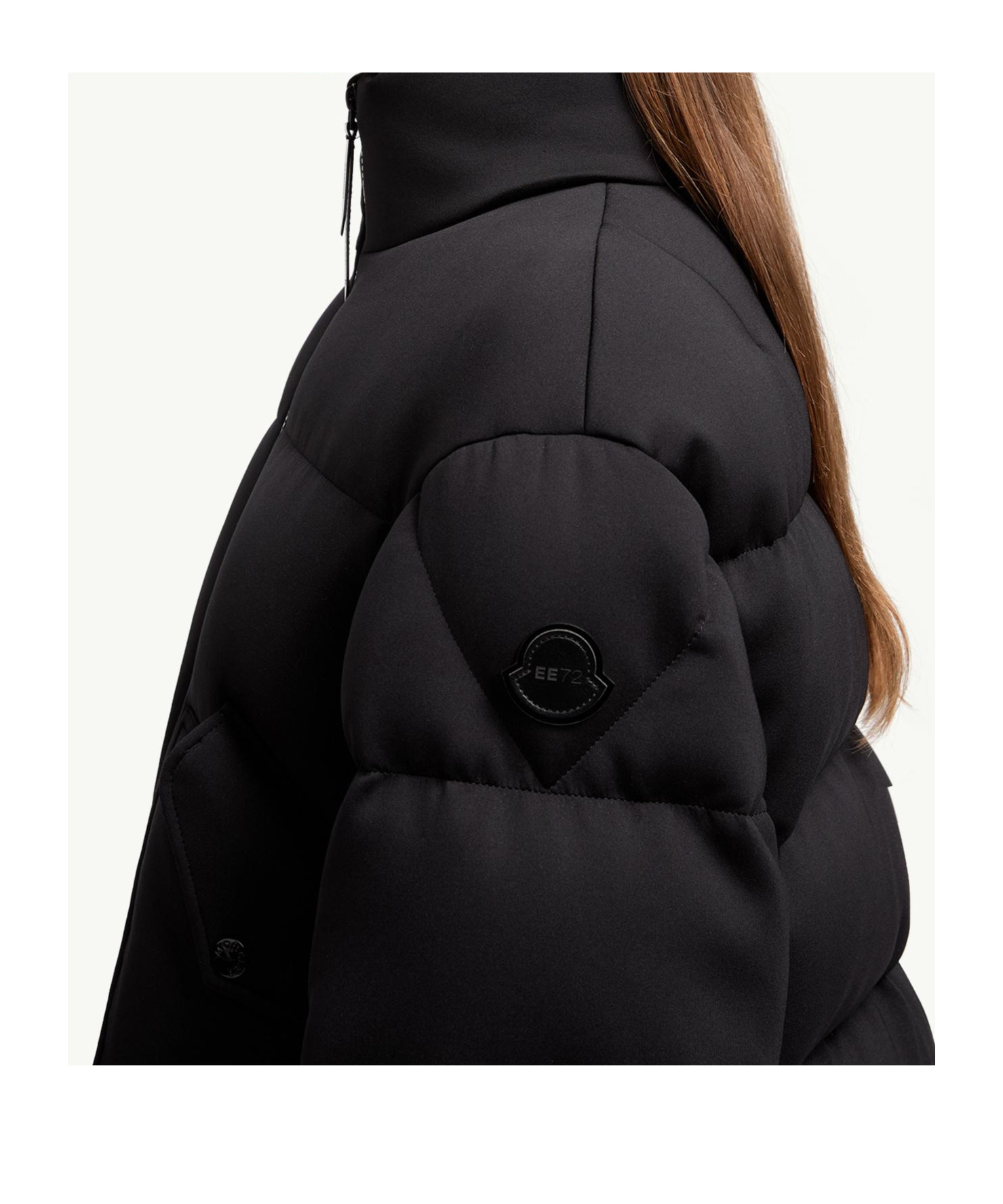 Moncler X Ee72 By Edward Enninful Seymour Short Down Jacket In Black