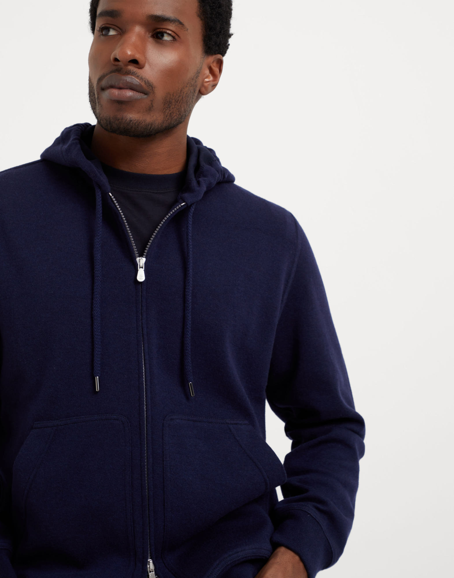 Brunello Cucinelli Long-sleeve Cashmere Hoodie In Black