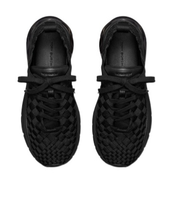 Tory Burch Knitted Sneakers In Black