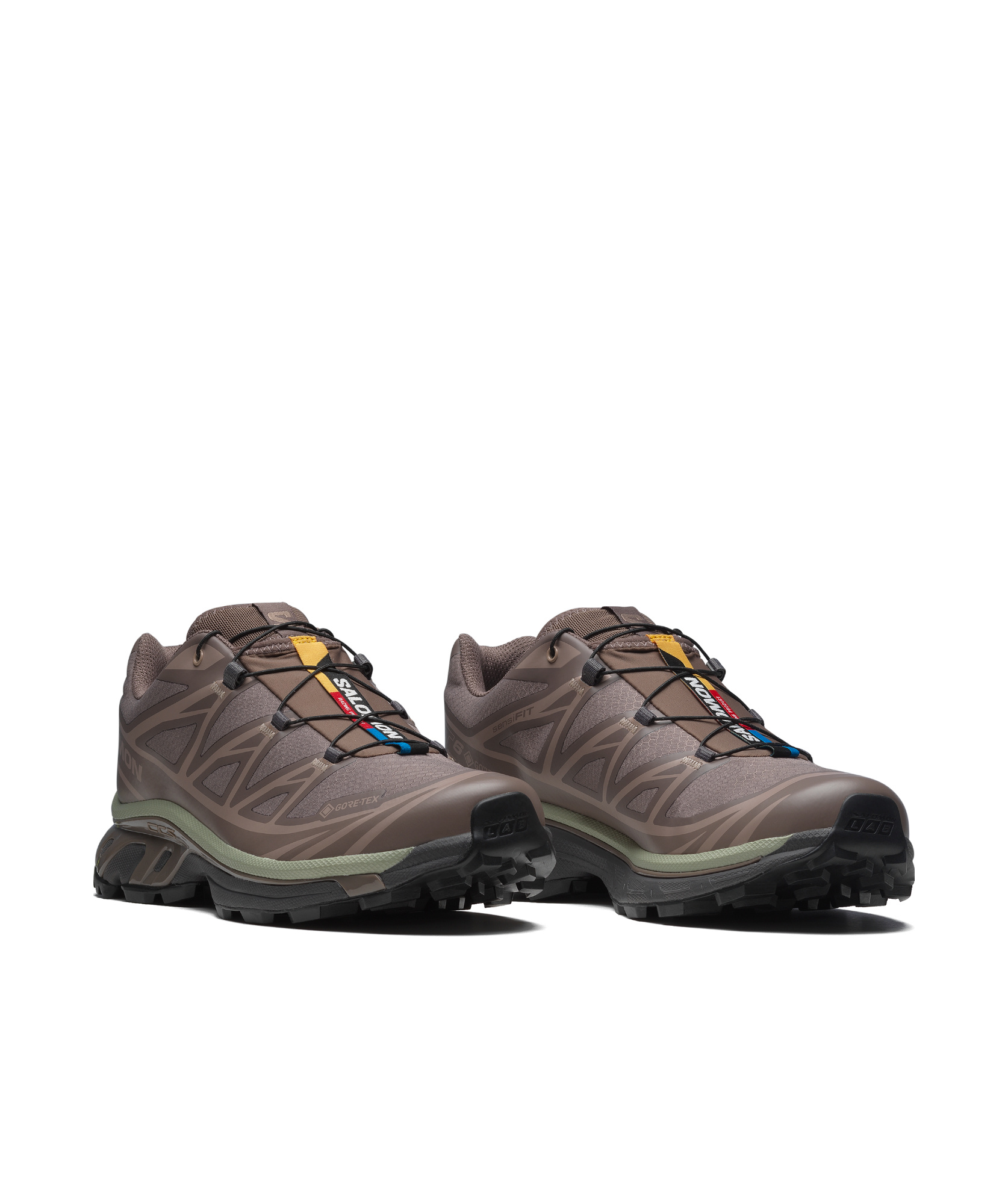 Salomon Xt-6 Gtx Round-head Sneakers In Black