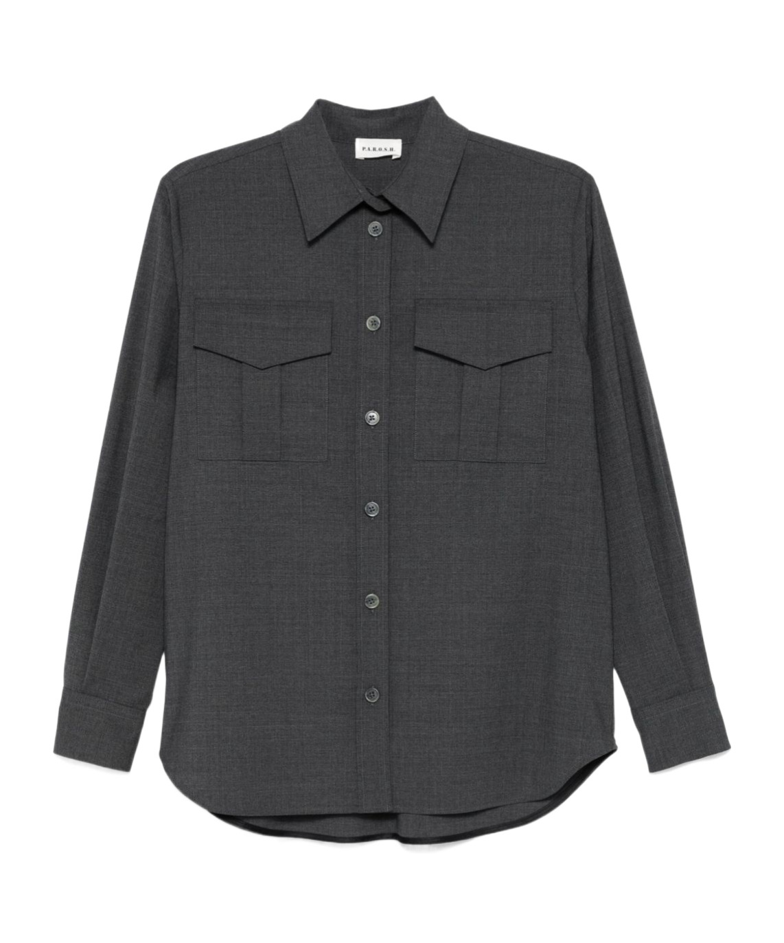 P.a.r.o.s.h Pocket Buttoned Shirt In Gray