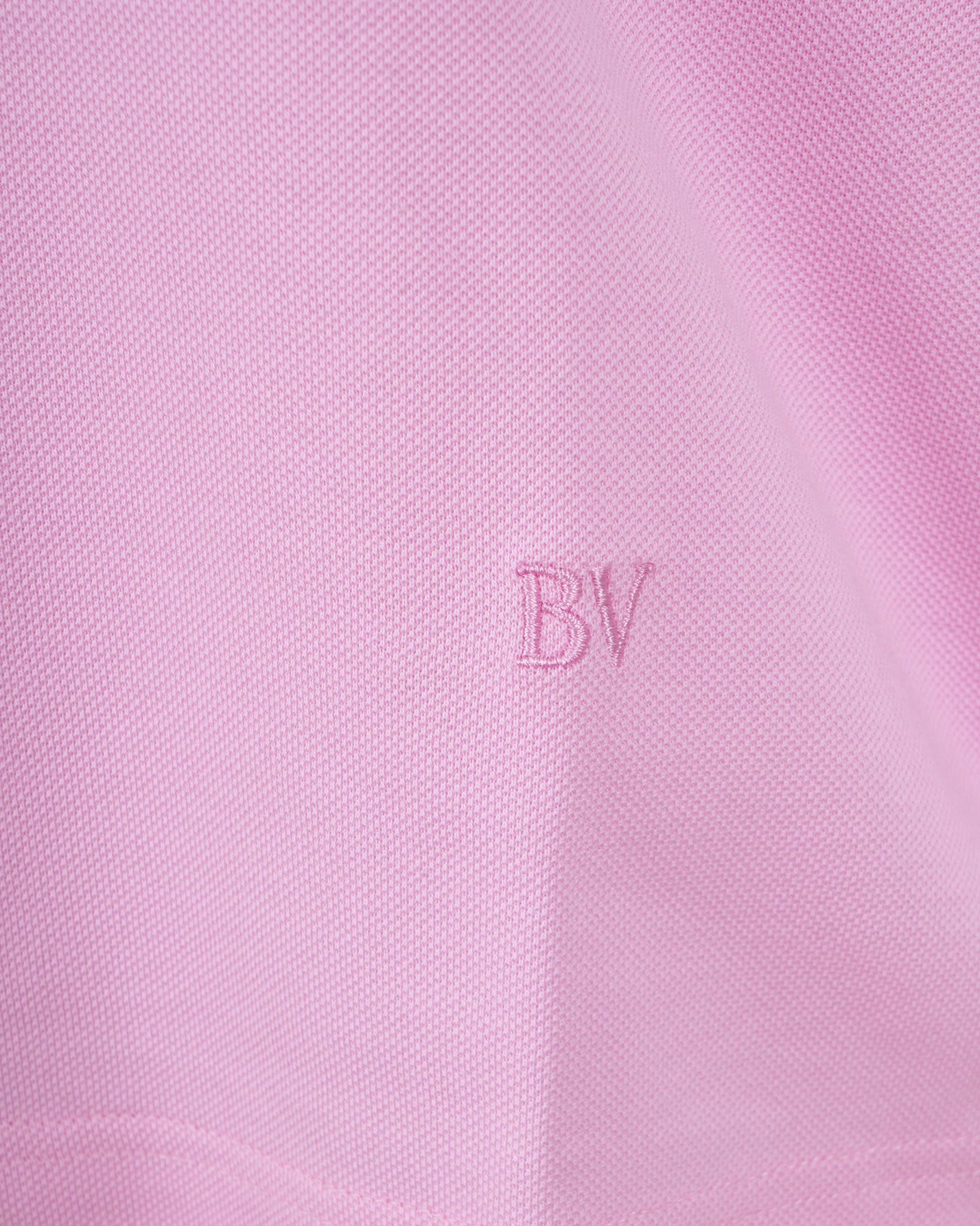 Bottega Veneta Cropped Cotton Polo Shirt In Pink