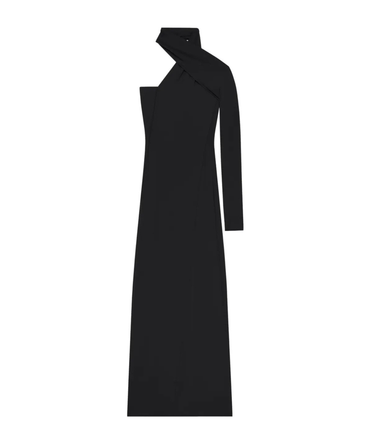 Courrèges One-shoulder Maxi Dress In Black